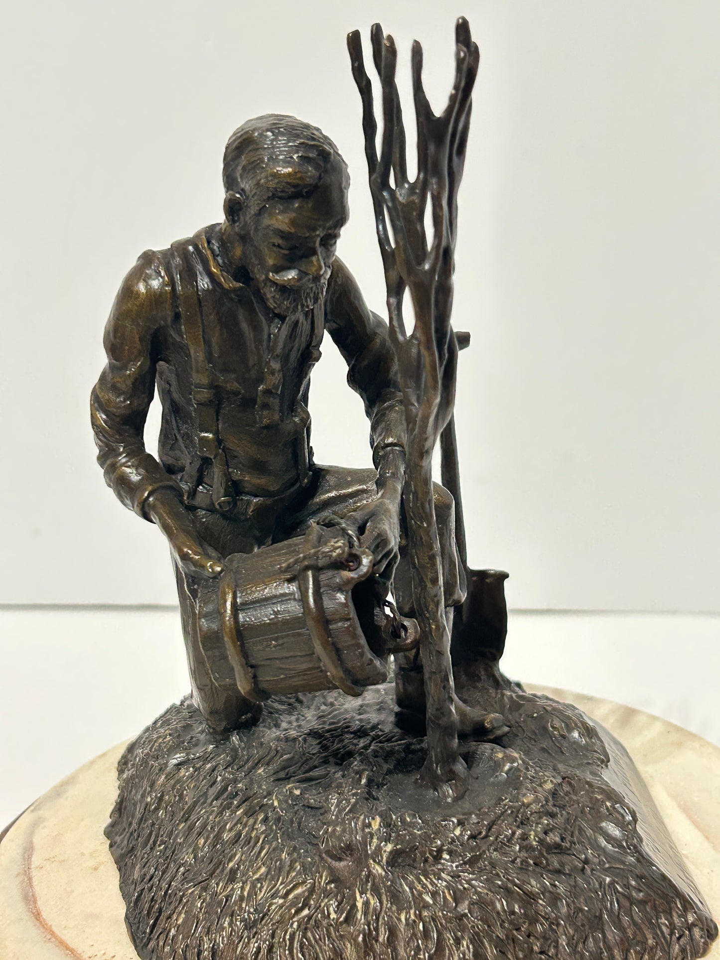 NEBRASKA ARTIST THOMAS PALMERTON 1932-2015 BRONZE SCULPTURE "GOV. FURNAS"