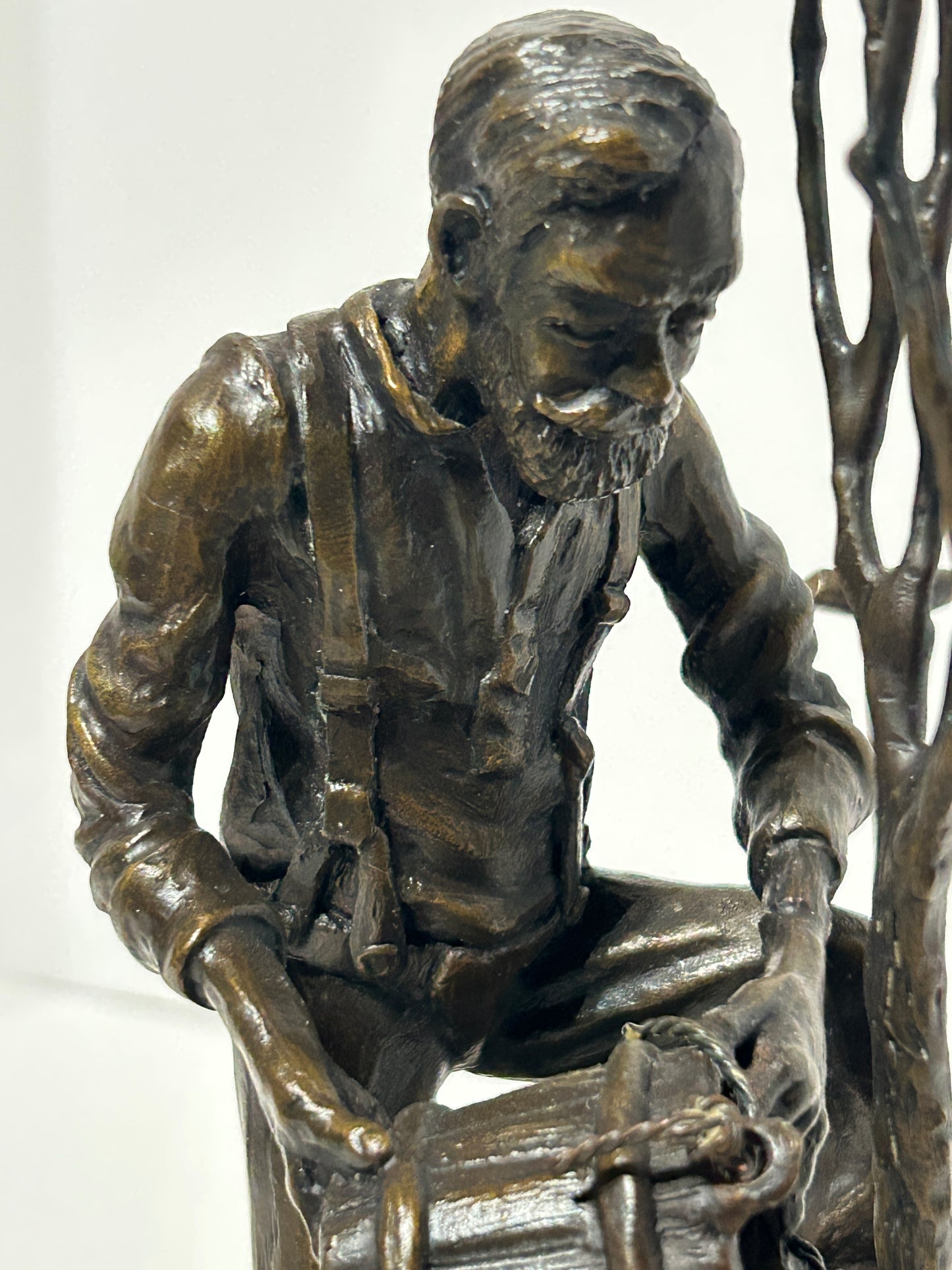 NEBRASKA ARTIST THOMAS PALMERTON 1932-2015 BRONZE SCULPTURE "GOV. FURNAS"