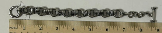 MEXICAN SILVER HEAVY LARGE BRACELET