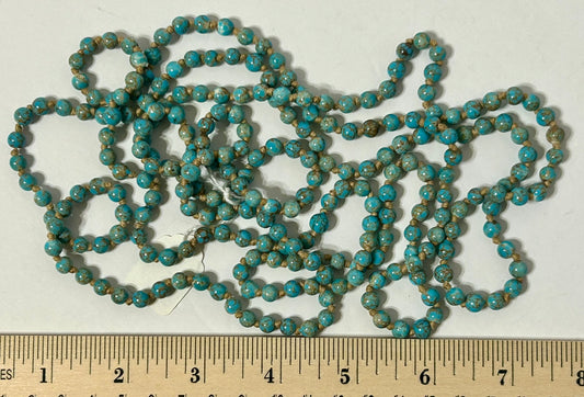 BLUE AND GOLD VEINED NECKLACE