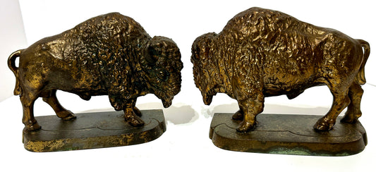BUFFALO BOOKENDS METAL PAIR