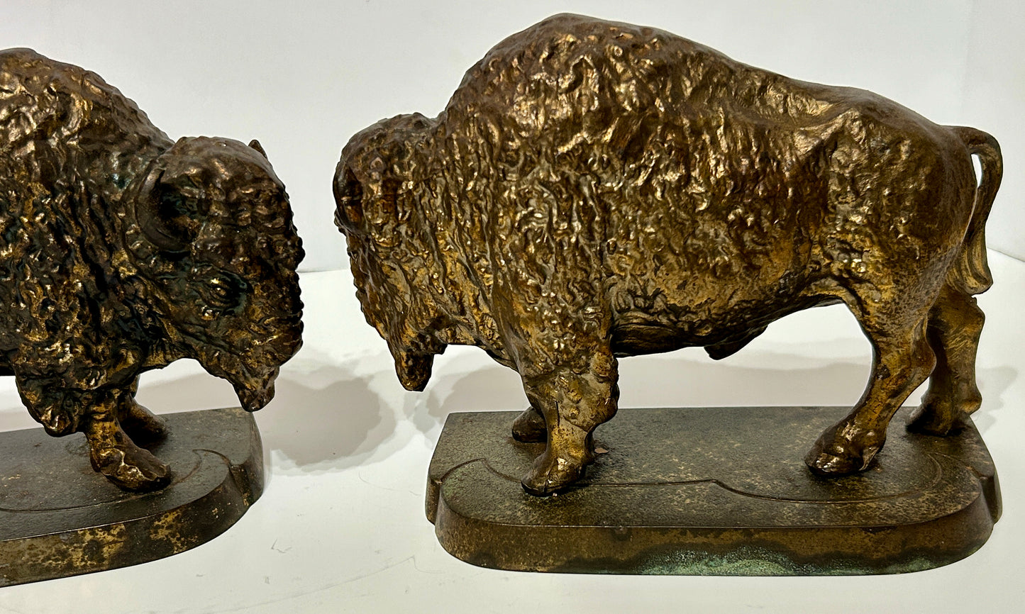 BUFFALO BOOKENDS METAL PAIR