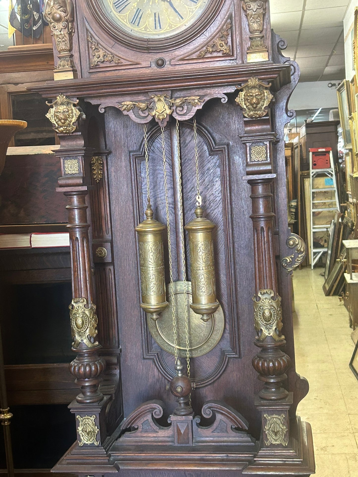 AUSTRIAN FANCY FLOOR CLOCK WITH ORMOLU MOUNTS