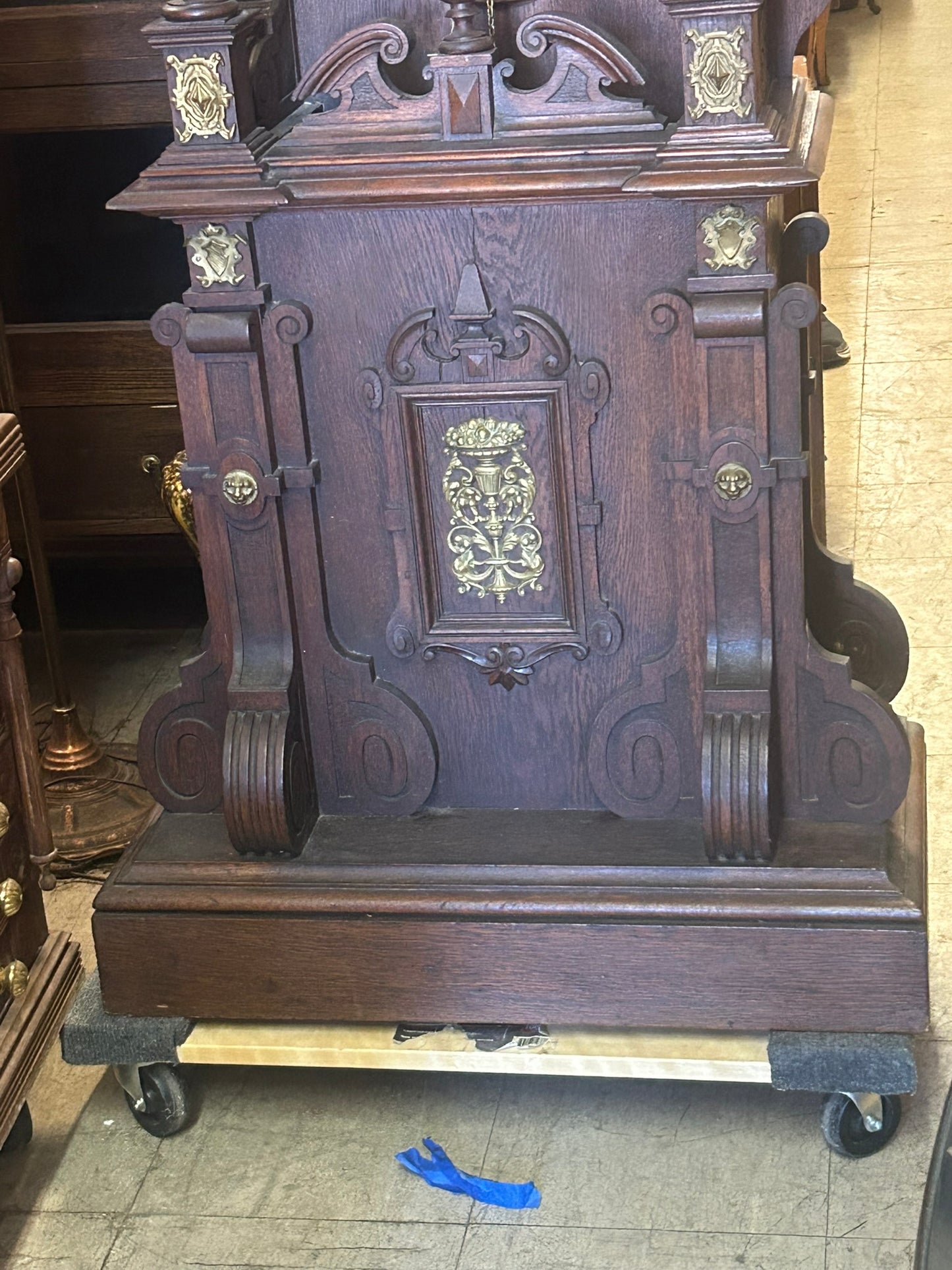 AUSTRIAN FANCY FLOOR CLOCK WITH ORMOLU MOUNTS