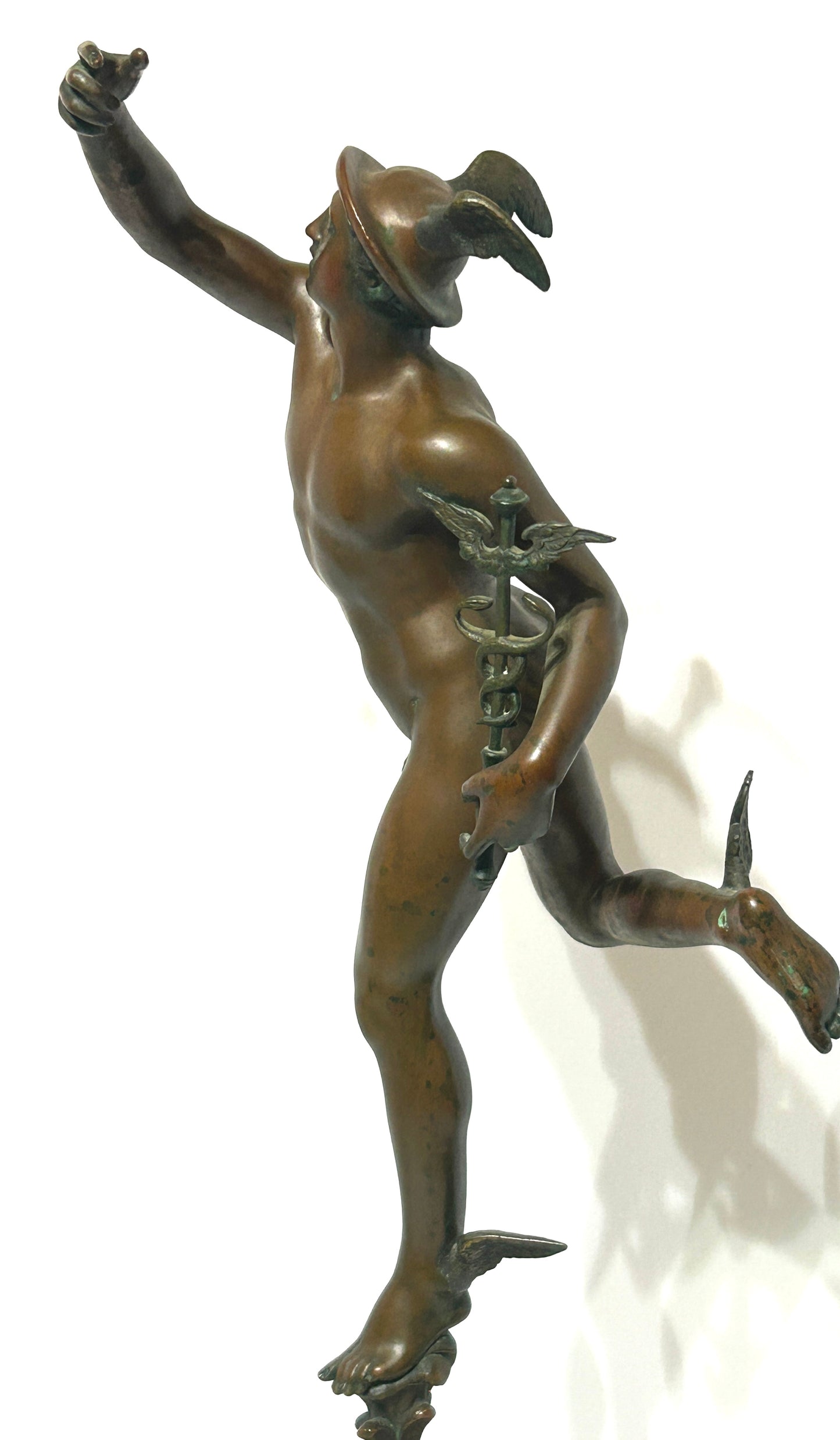 ANTIQUE BRONZE STATUE OF HERMES OR MERCURY