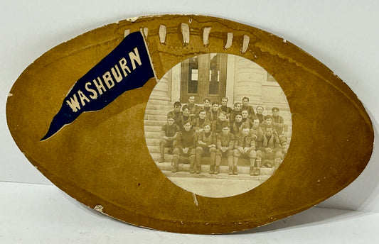 WASHBURN COLLEGE FOOTBALL TEAM PHOTO EARLY 1900'S