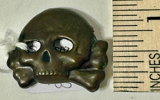 WWII GERMAN SS VISOR CAP INSIGNIA