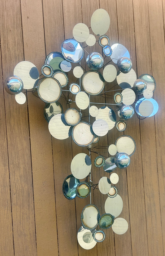 CURTIS JERE "RAIN DROPS WALL SCULPTURE