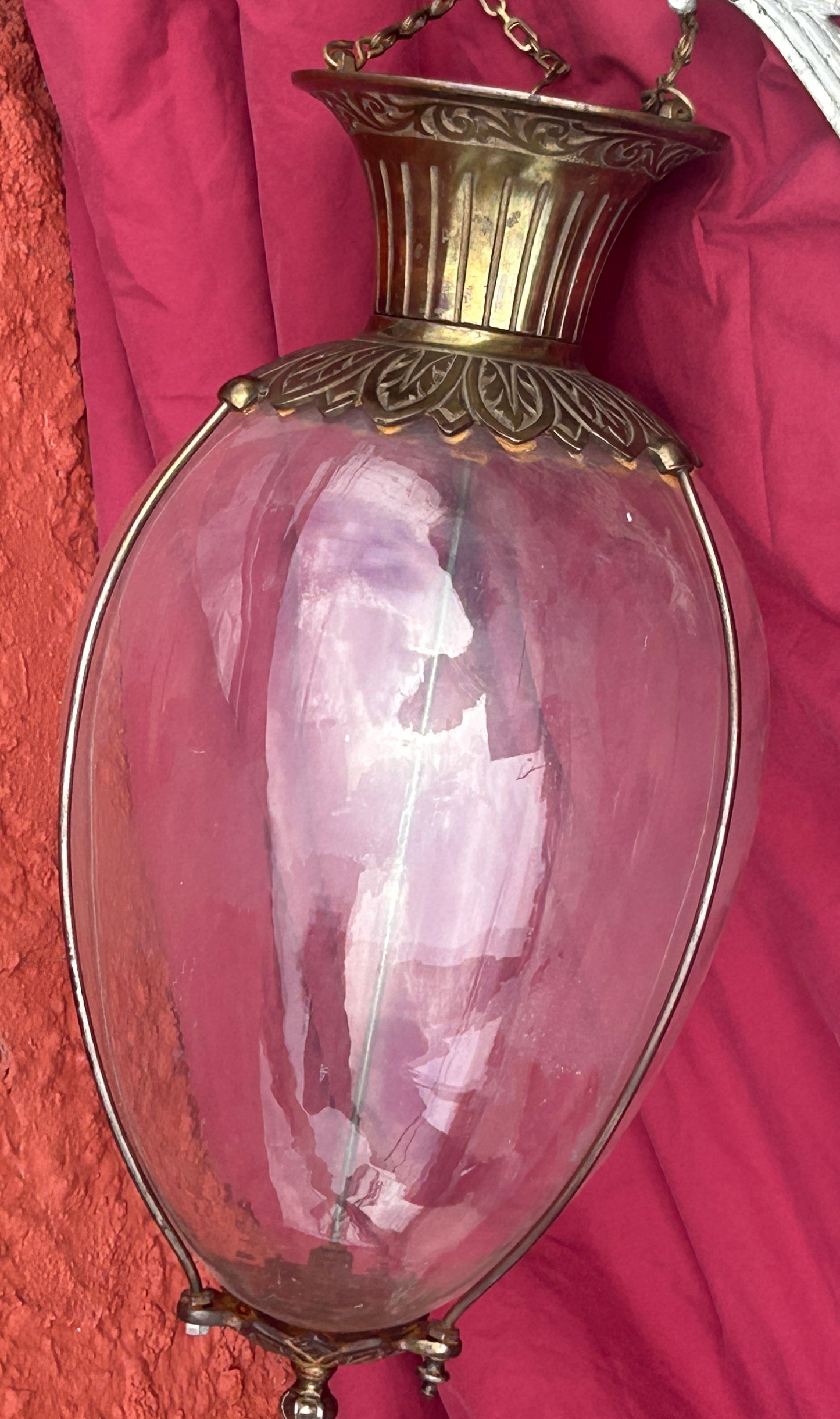 APOTHECARY PHARMACY HANGING ANTIQUE SHOW GLOBE WITH BRACKET