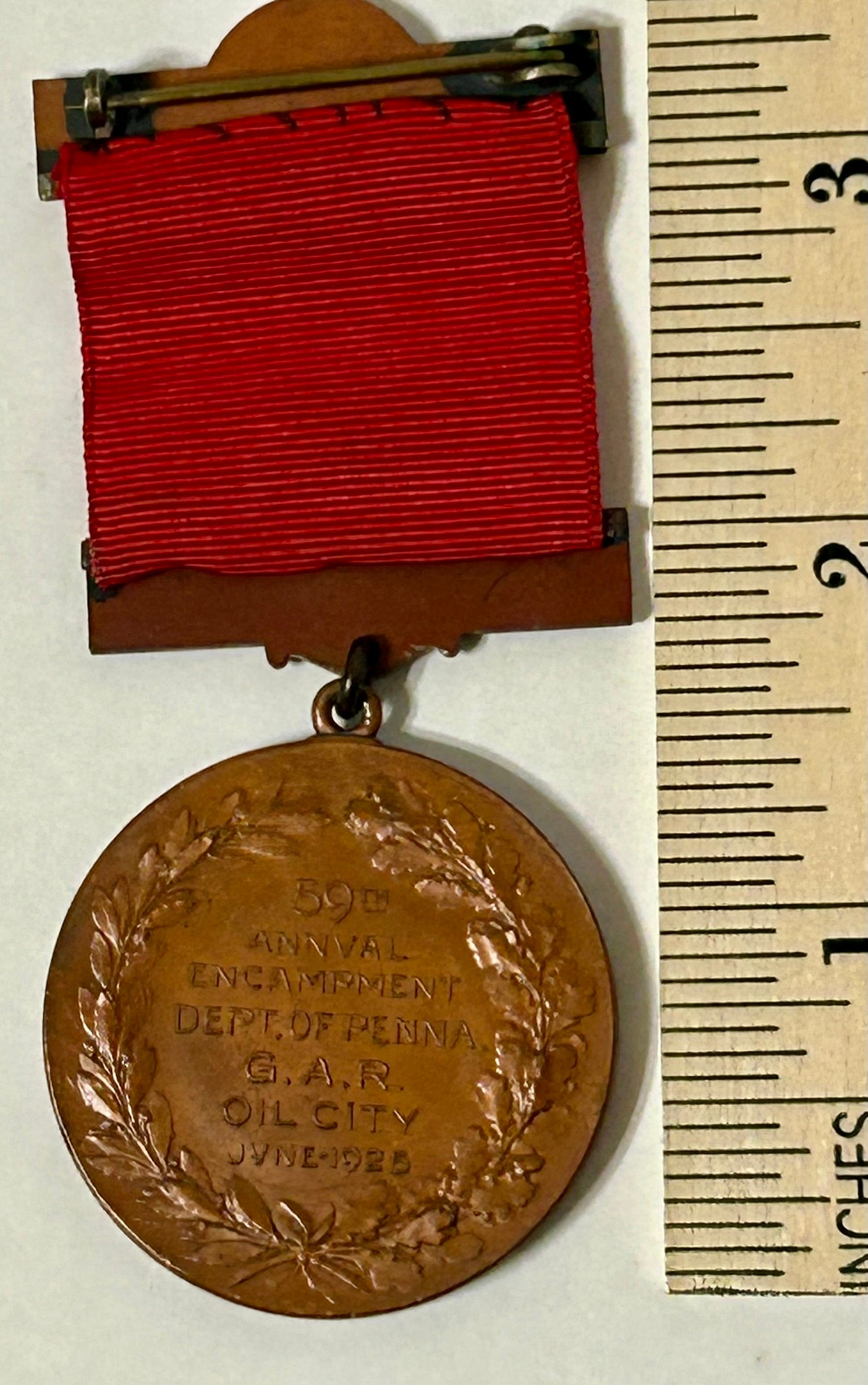 CIVIL WAR PENNSYLVANIA VETERAN BADGE 1925