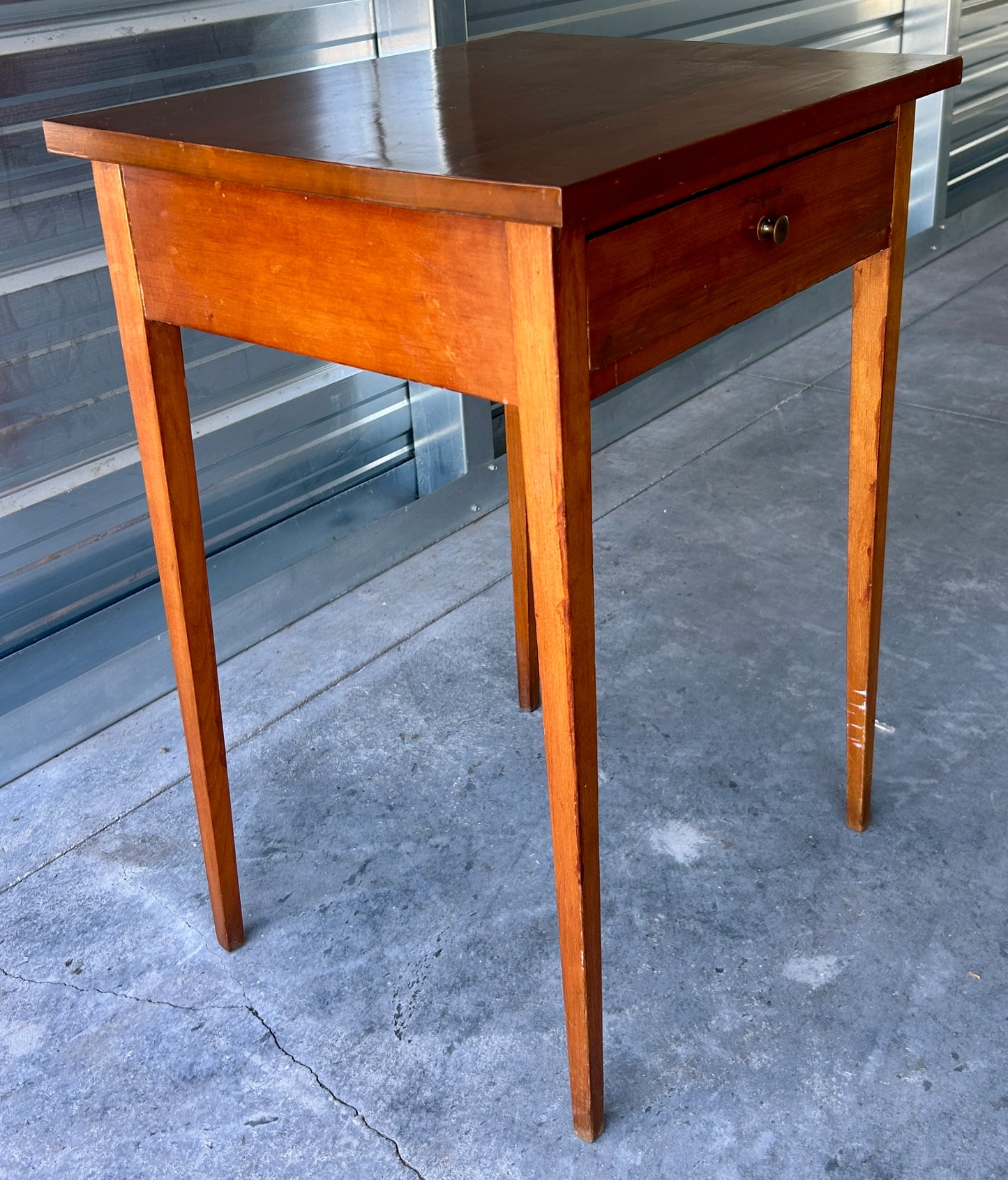EARLY PINE 1800'S ONE DRAWER STAND