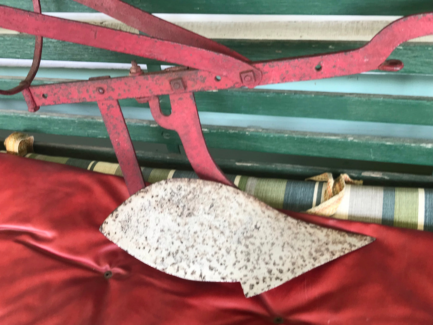 ANTIQUE FIGURAL IRON PLOW SIGN