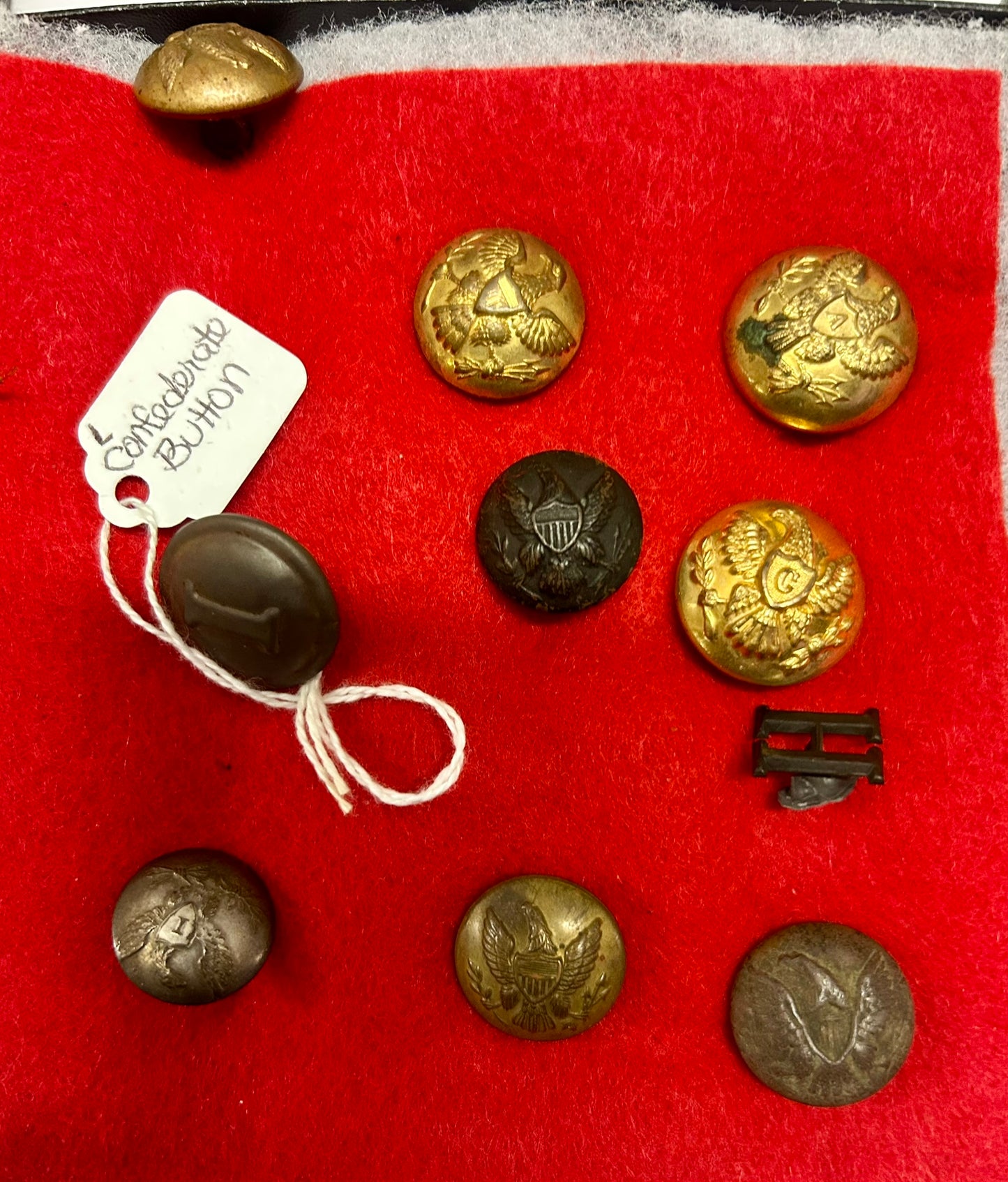 CIVIL WAR ANTIQUE ARTILLERY ORDINANCE, BUCKLES, AND BUTTONS COLLECTION FOR SALE