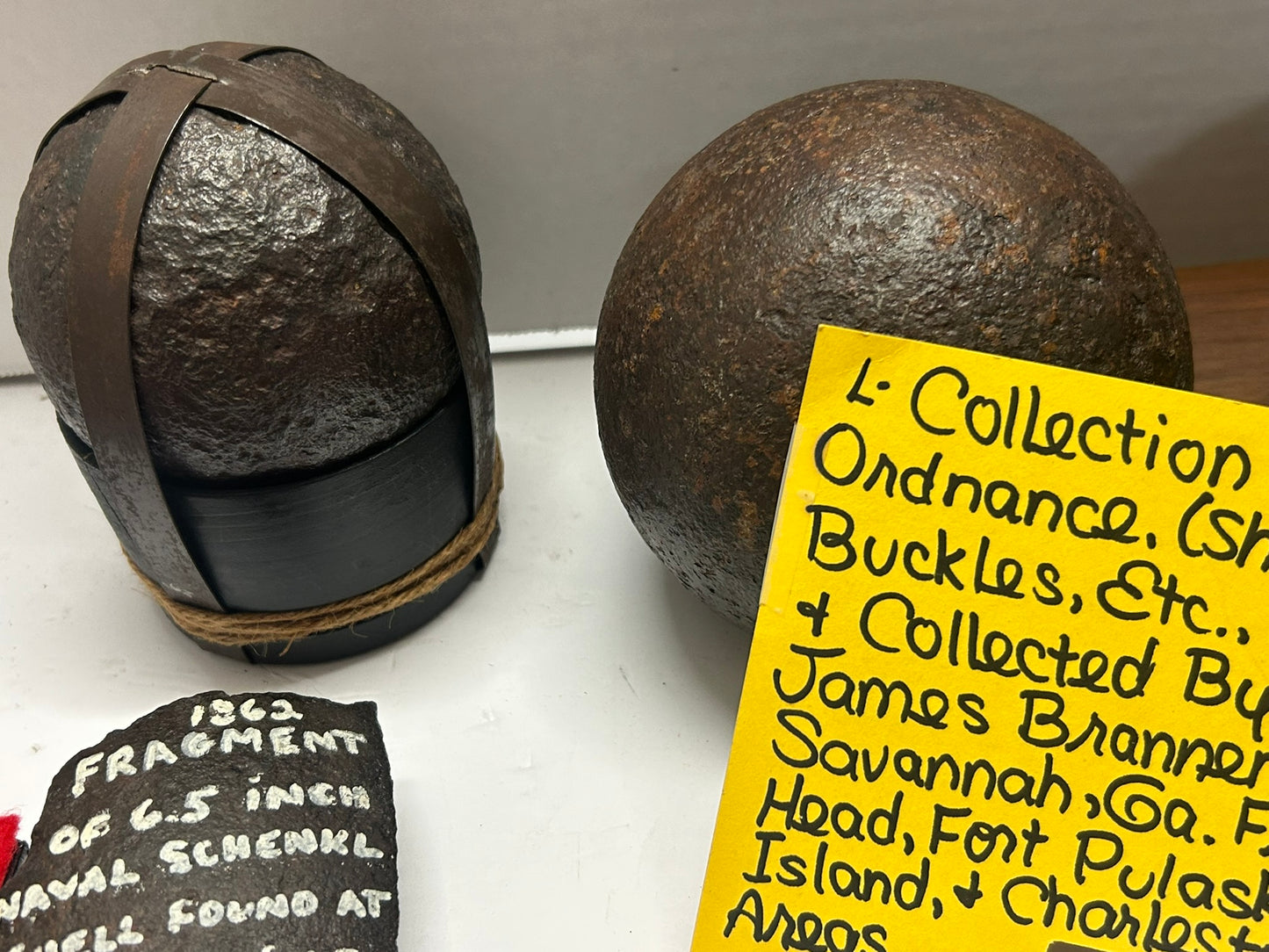 CIVIL WAR ANTIQUE ARTILLERY ORDINANCE, BUCKLES, AND BUTTONS COLLECTION FOR SALE