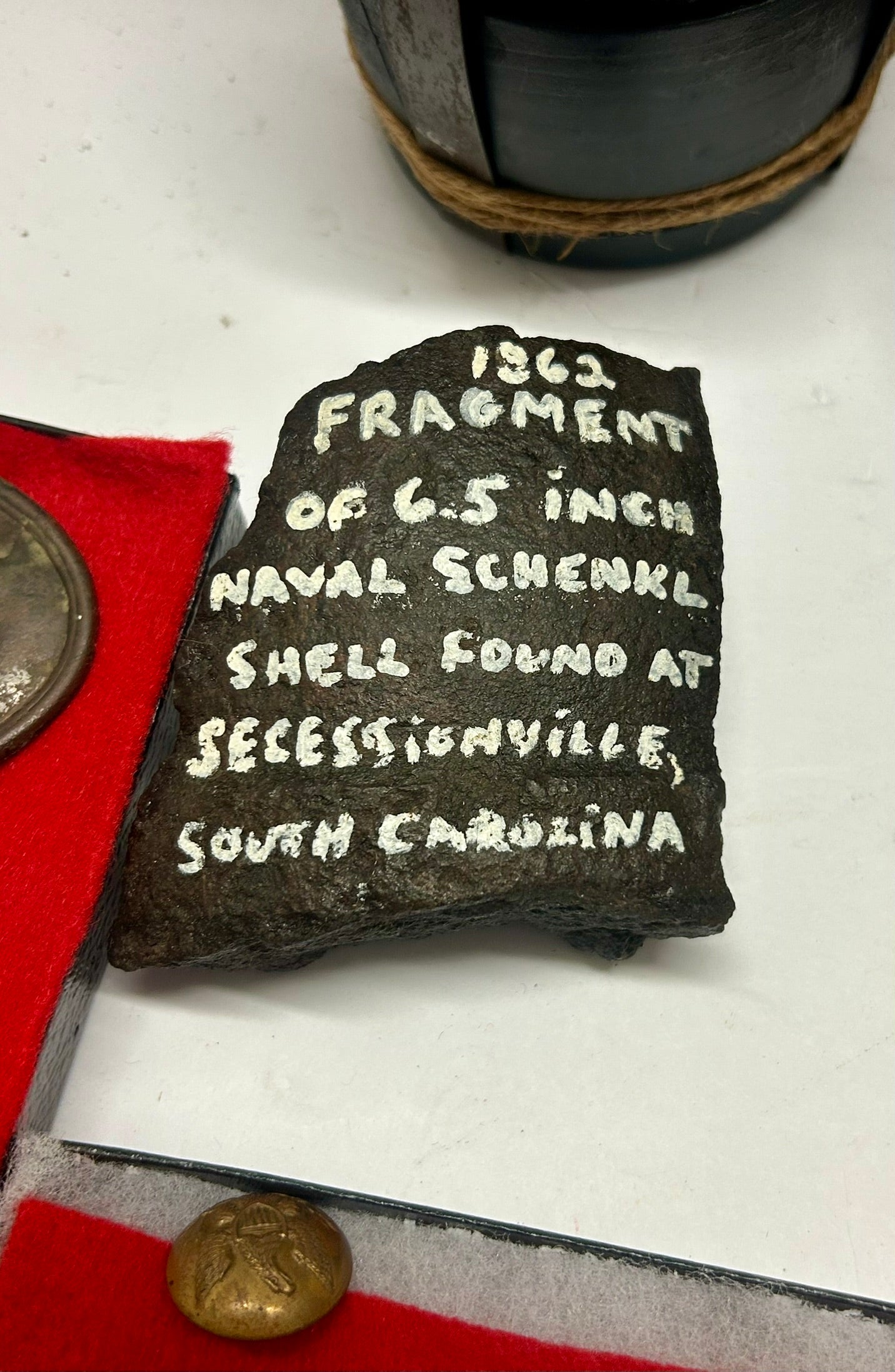 CIVIL WAR ANTIQUE ARTILLERY ORDINANCE, BUCKLES, AND BUTTONS COLLECTION FOR SALE