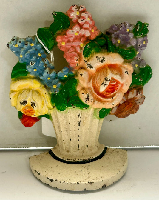 CAST IRON FLORAL ANTIQUE DOOR STOP