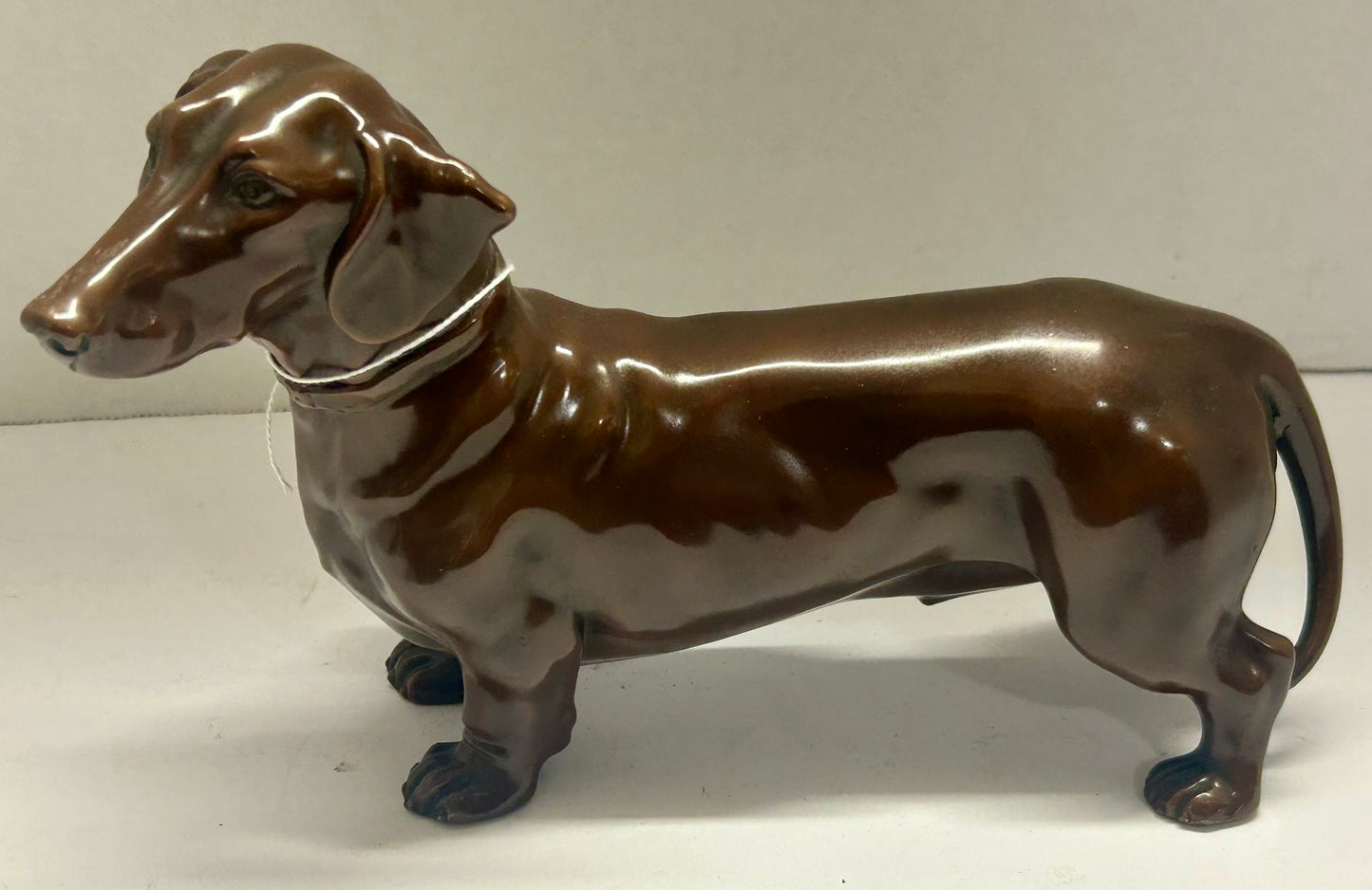 DACHSHUND DOG BRONZE PLATED ANTIQUE DOOR STOP