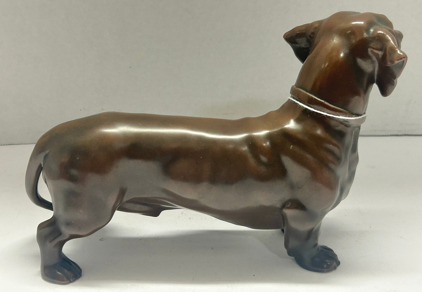 DACHSHUND DOG BRONZE PLATED ANTIQUE DOOR STOP