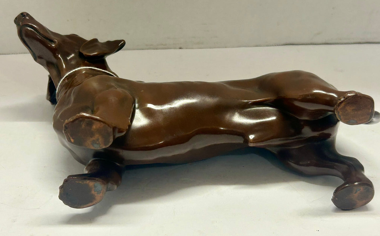 DACHSHUND DOG BRONZE PLATED ANTIQUE DOOR STOP