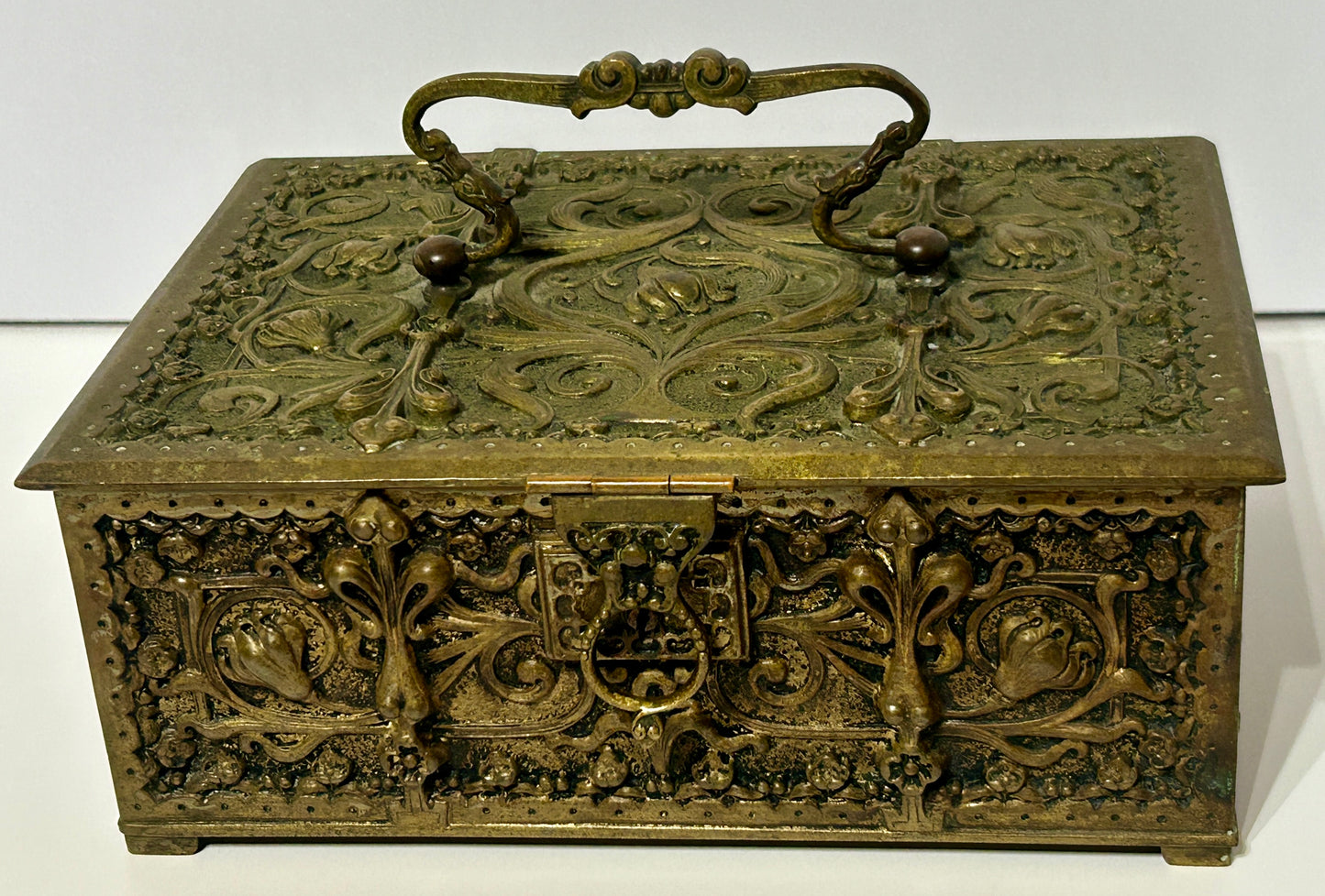 ERHARD & SOHNE BRONZE ART NOVEAU BOX