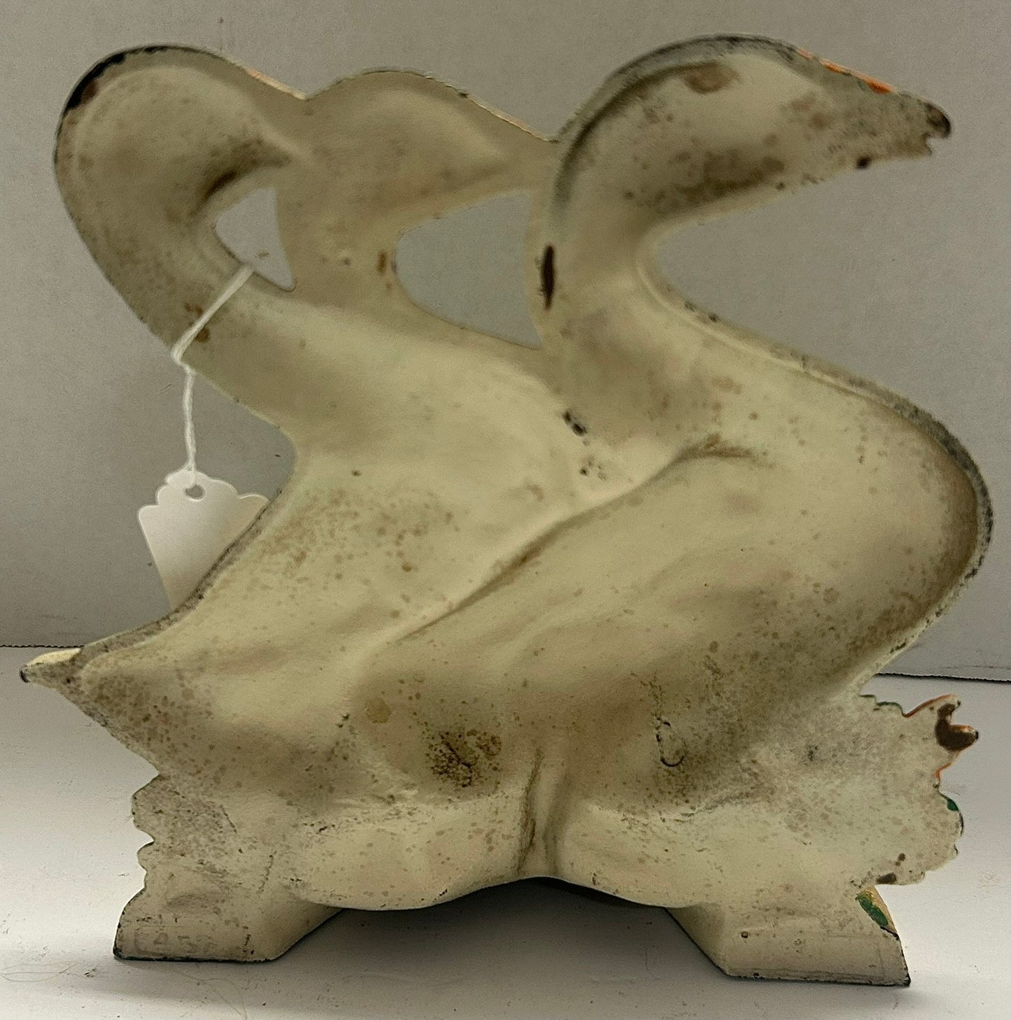 CAST IRON DOORSTOP OF THREE GEESE BY HUBLEY
