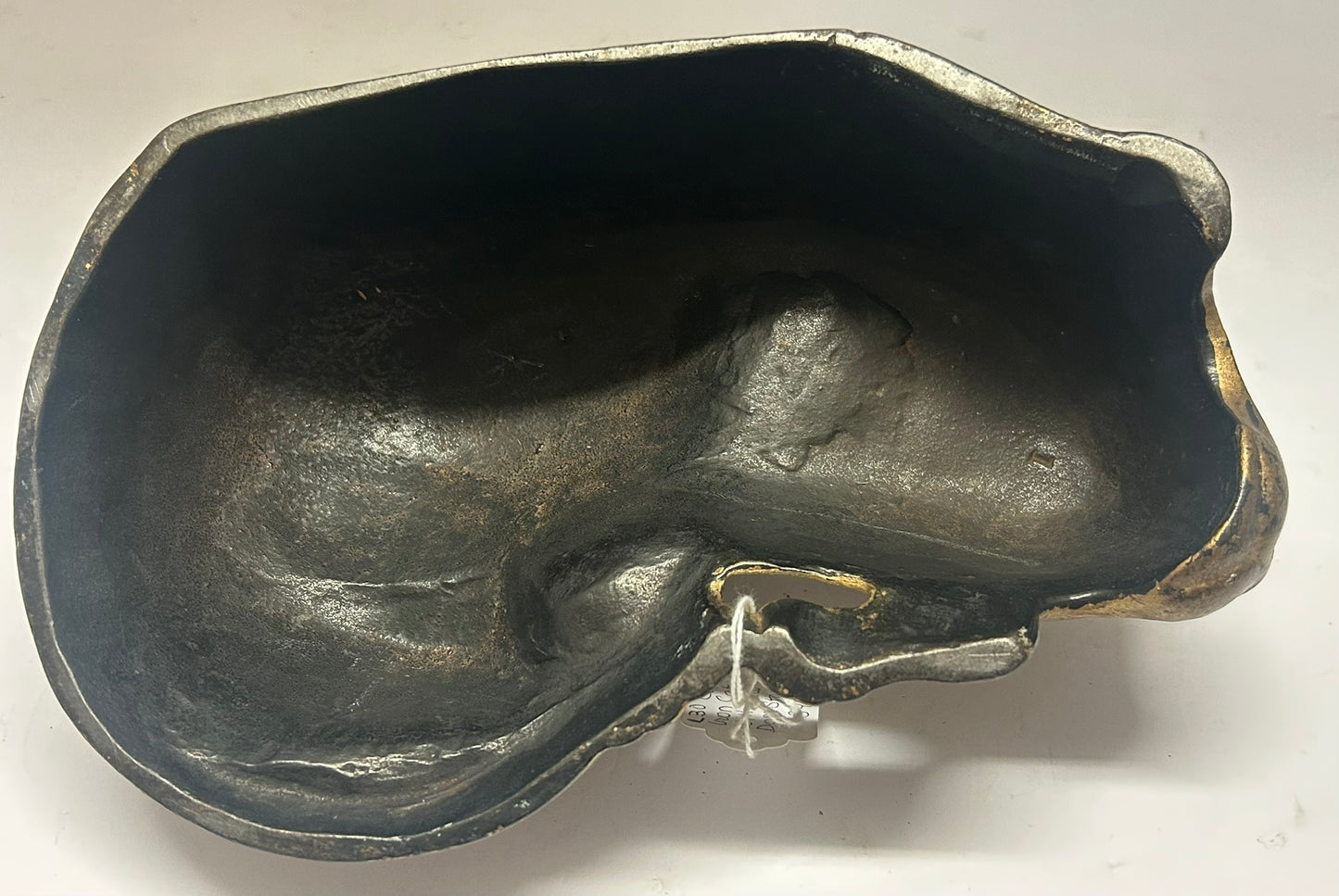 CAST IRON CAT WITH BOW LAYING DOWN ANTIQUE DOORSTOP