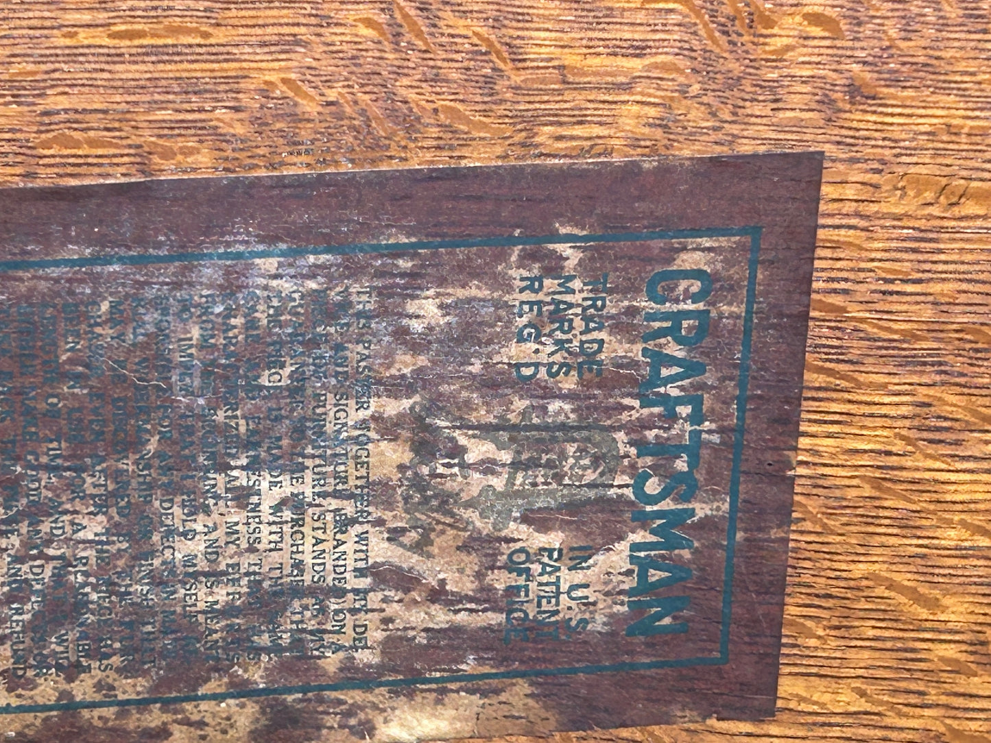 STICKLEY OAK TRESTLE TABLE WITH ORIGINAL FINISH