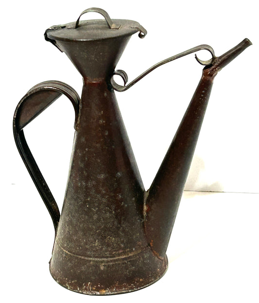 TIN ANTIQUE OIL PITCHER