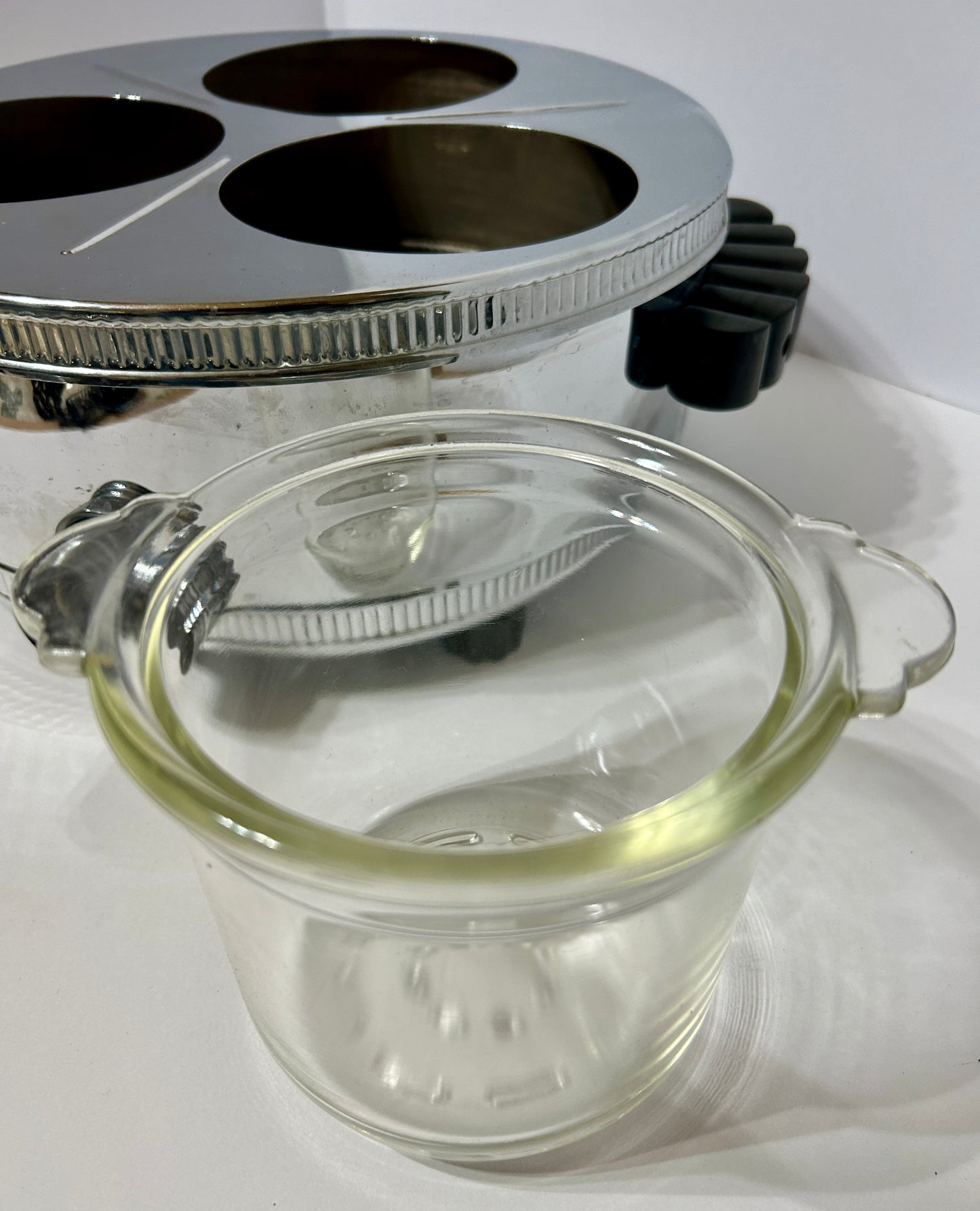 MID CENTURY KROMASTER CHROME FOOD WARMER BY LEHMAN BROTHERS NEW YORK
