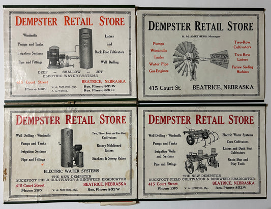 DEMPSTER WINDMILL COMPANY BEATRICE NEBRASKA CALENDARS FROM 1932 TO 1946