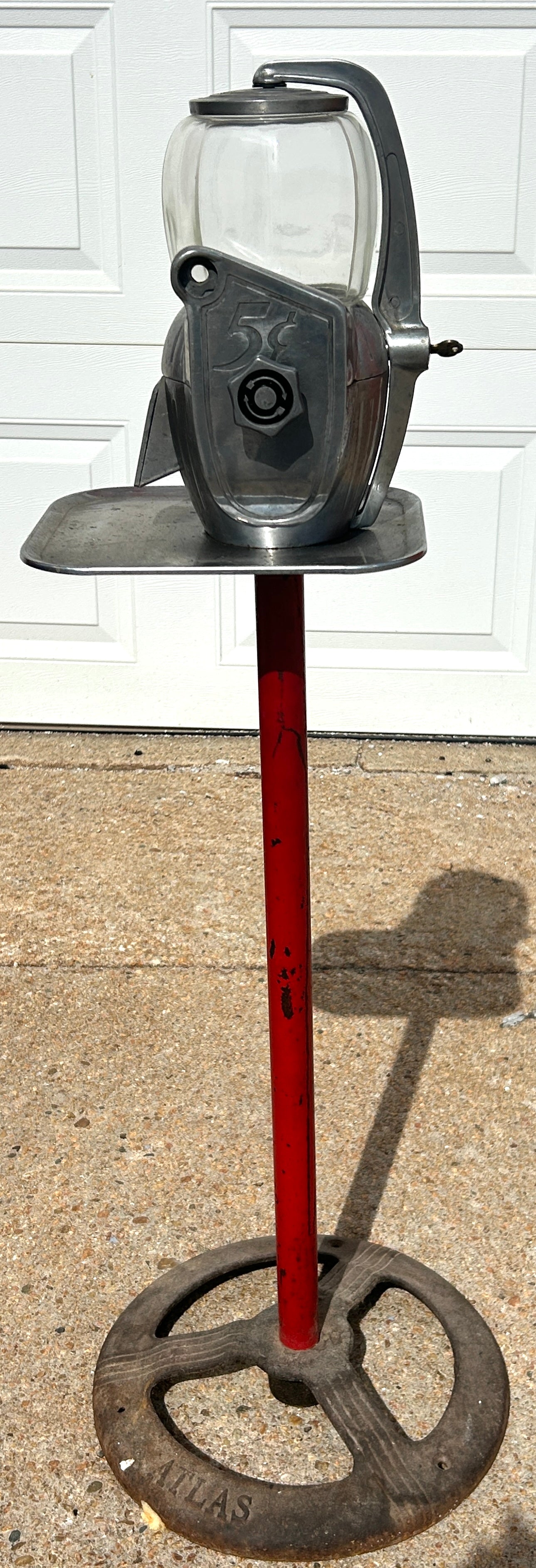 ATLAS BANTAM PEANUT OR GUM MACHINE WITH ORIGINAL STAND