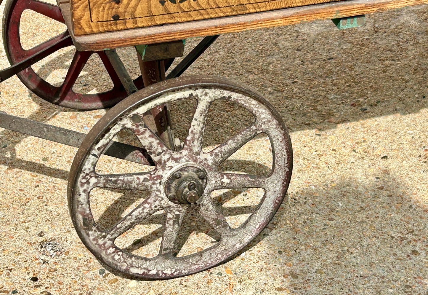 WAGNER COASTER ANTIQUE CHILD'S WOOD WAGON