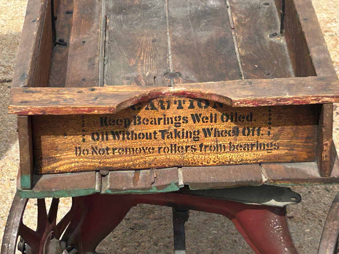 WAGNER COASTER ANTIQUE CHILD'S WOOD WAGON