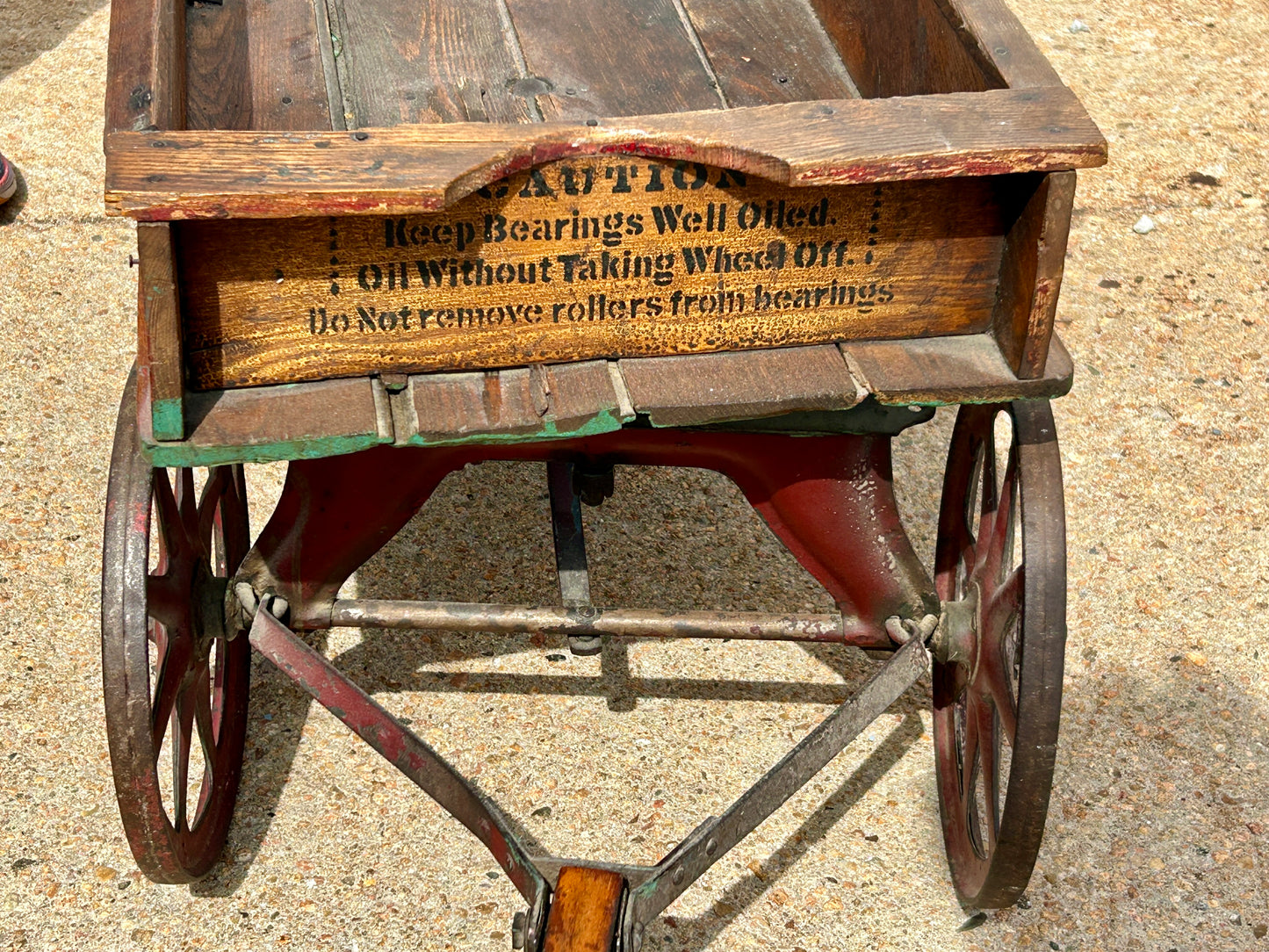 WAGNER COASTER ANTIQUE CHILD'S WOOD WAGON