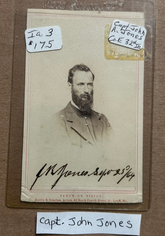 Iowa Civil War Soldiers CDV Photographs Capt. John James