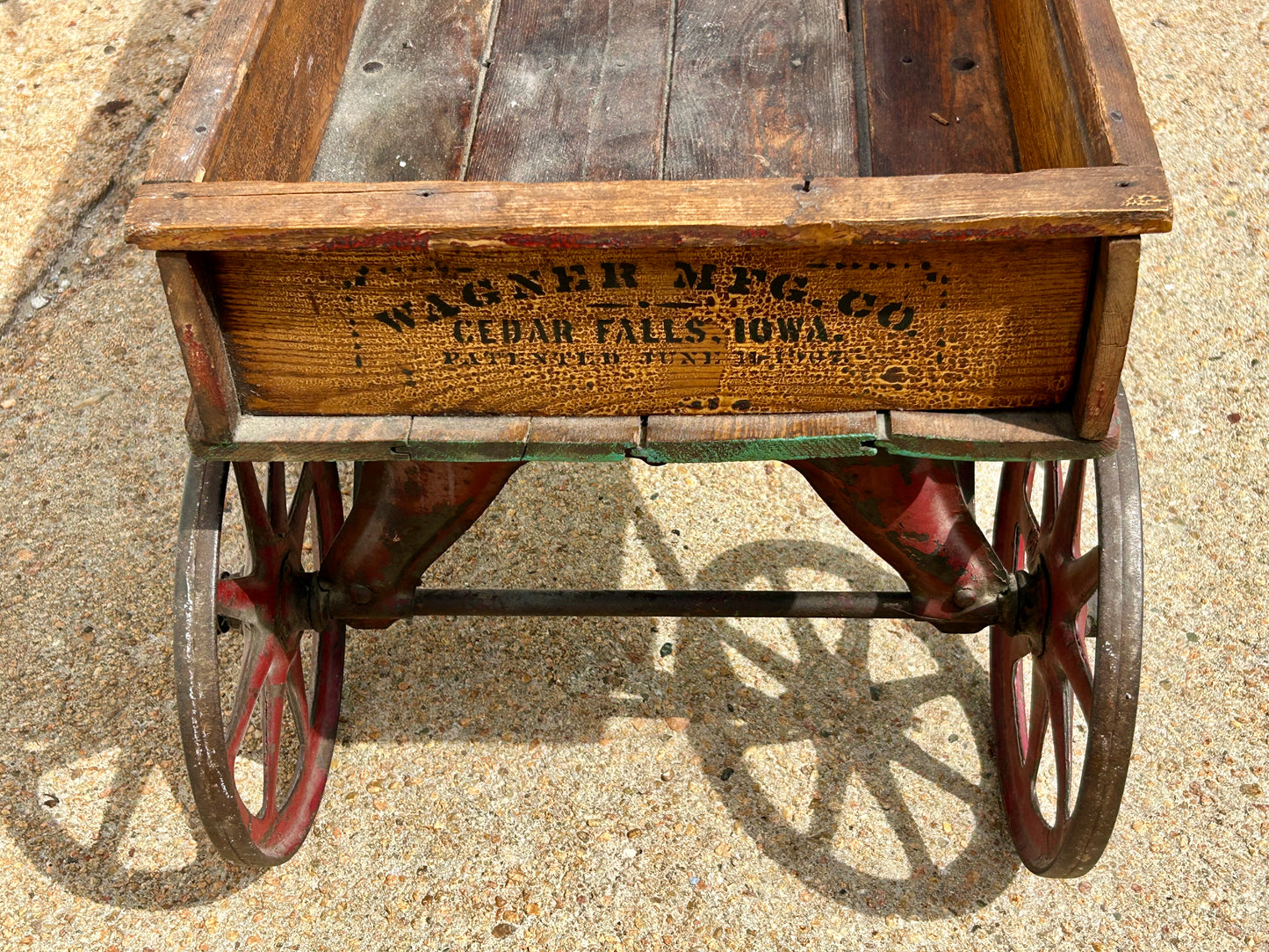 WAGNER COASTER ANTIQUE CHILD'S WOOD WAGON