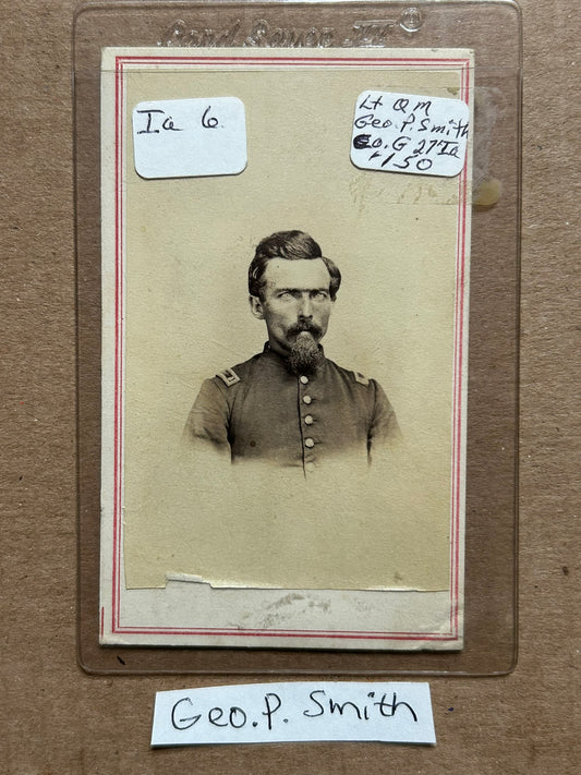 Iowa Civil War Soldiers CDV Photographs Geo. P. Smith