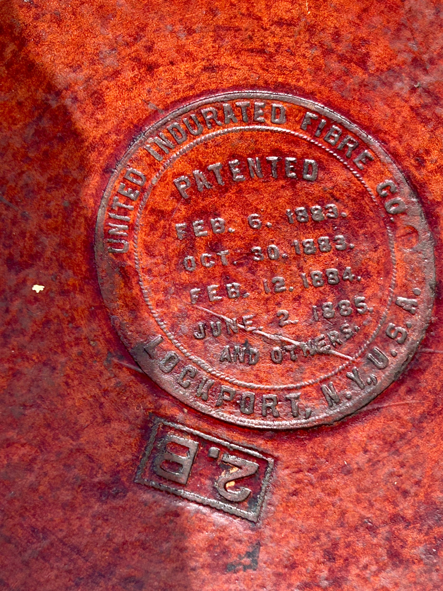 ANTIQUE BARREL TUB BY UNITED INDURATED FIBRE CO., LOCKPORT NEW YORK