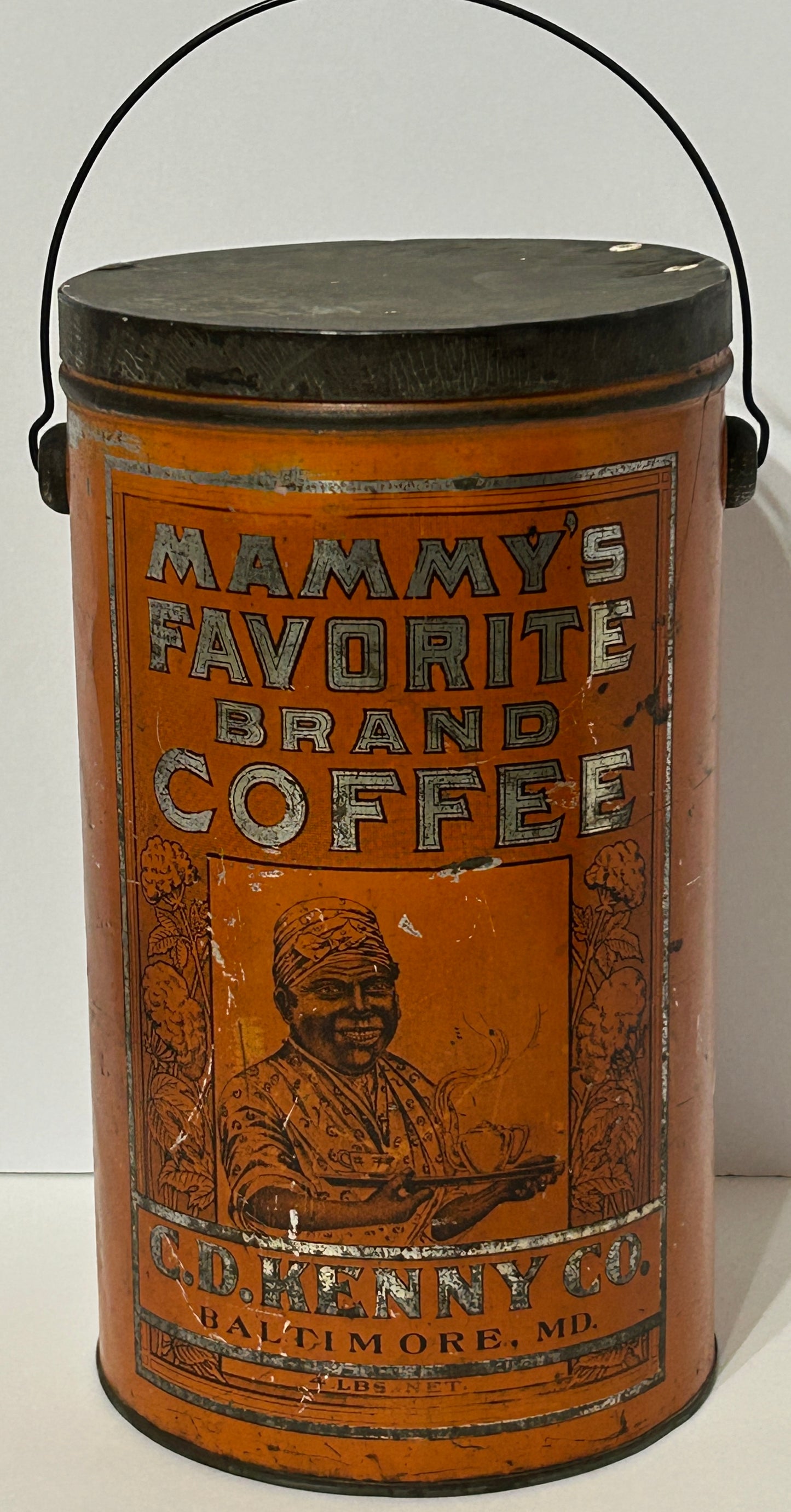 MAMMY'S FAVORITE BRAND COFFEE ANTIQUE BLACK AMERICANA TIN