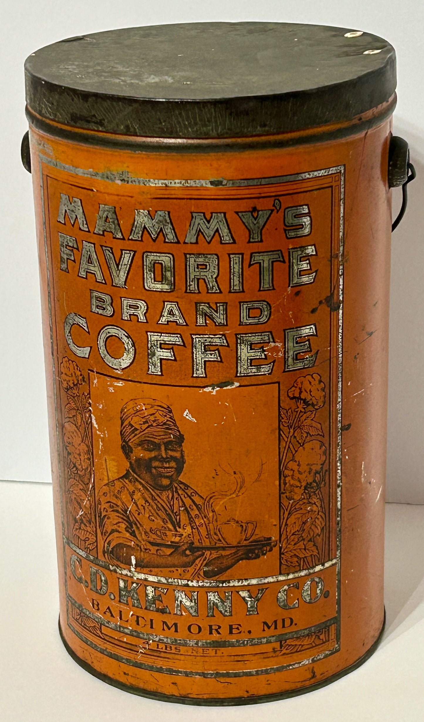 MAMMY'S FAVORITE BRAND COFFEE ANTIQUE BLACK AMERICANA TIN