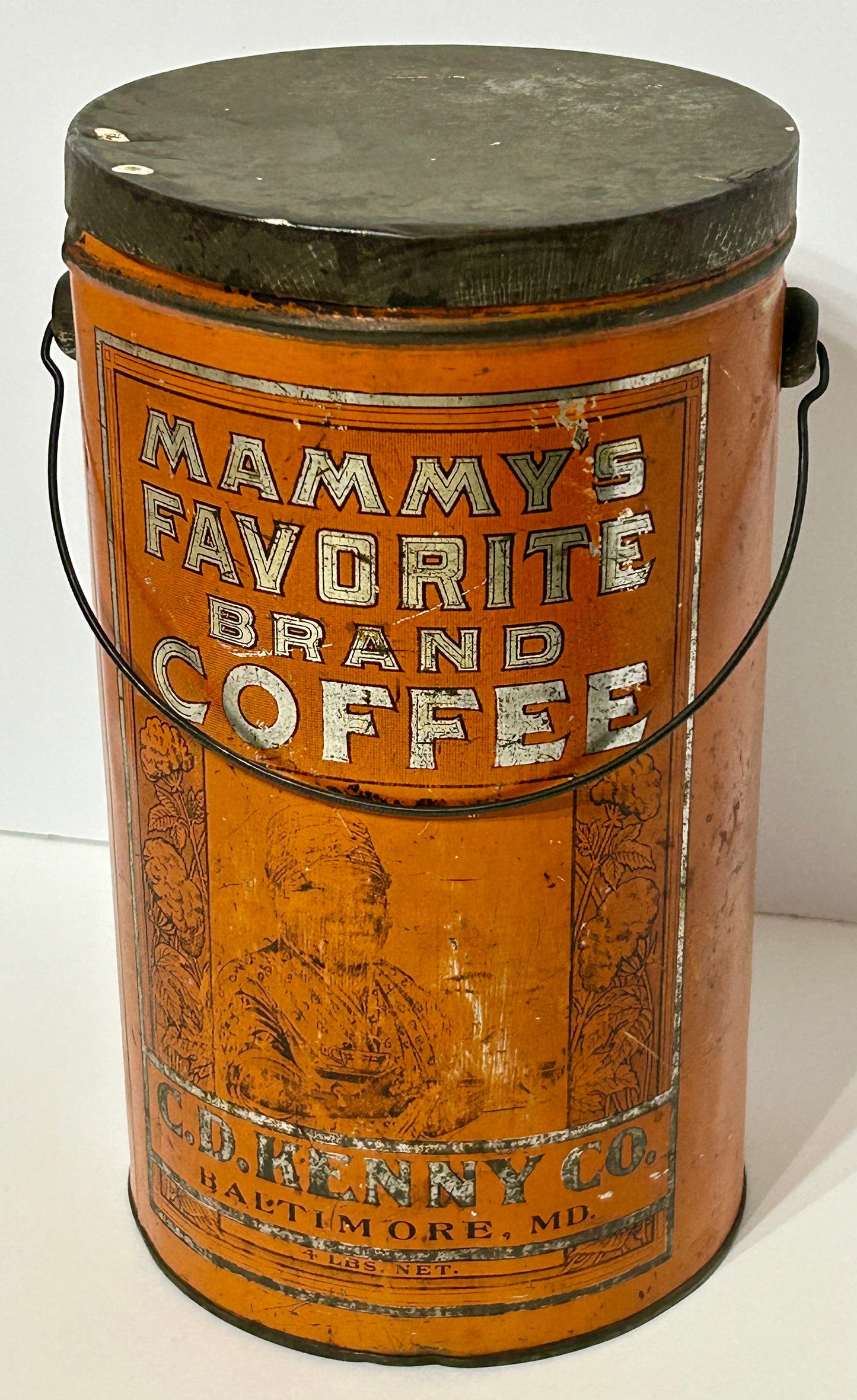 MAMMY'S FAVORITE BRAND COFFEE ANTIQUE BLACK AMERICANA TIN