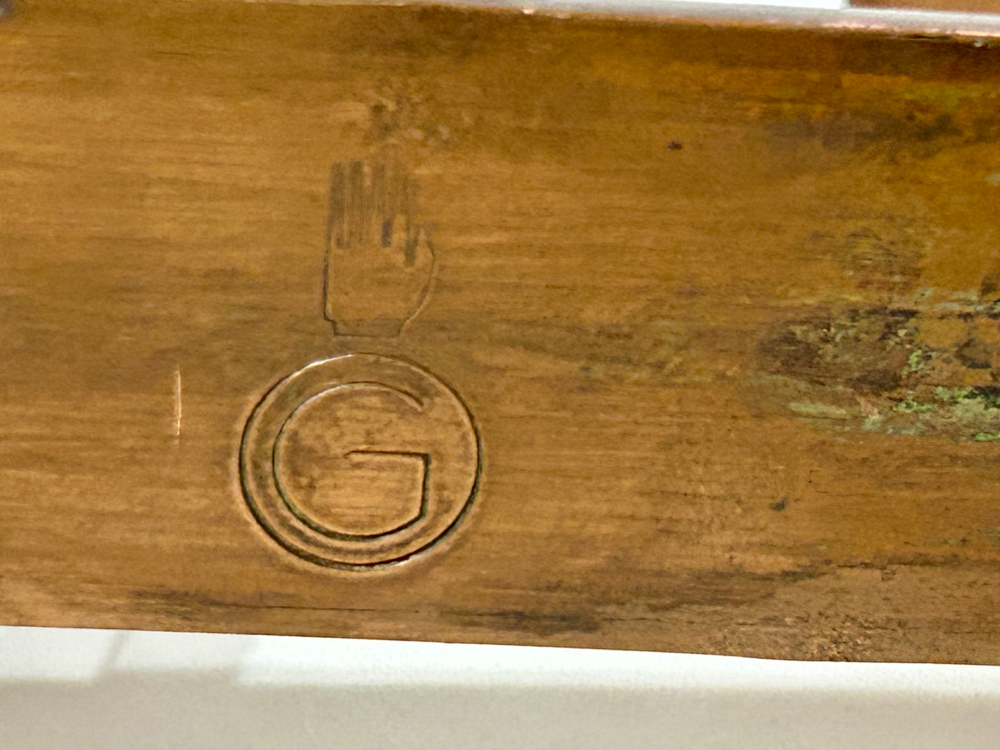 ERHARD GLENDER COPPER HANDWROUGHT CANDLE HOLDER FOR SEVEN CANDLES