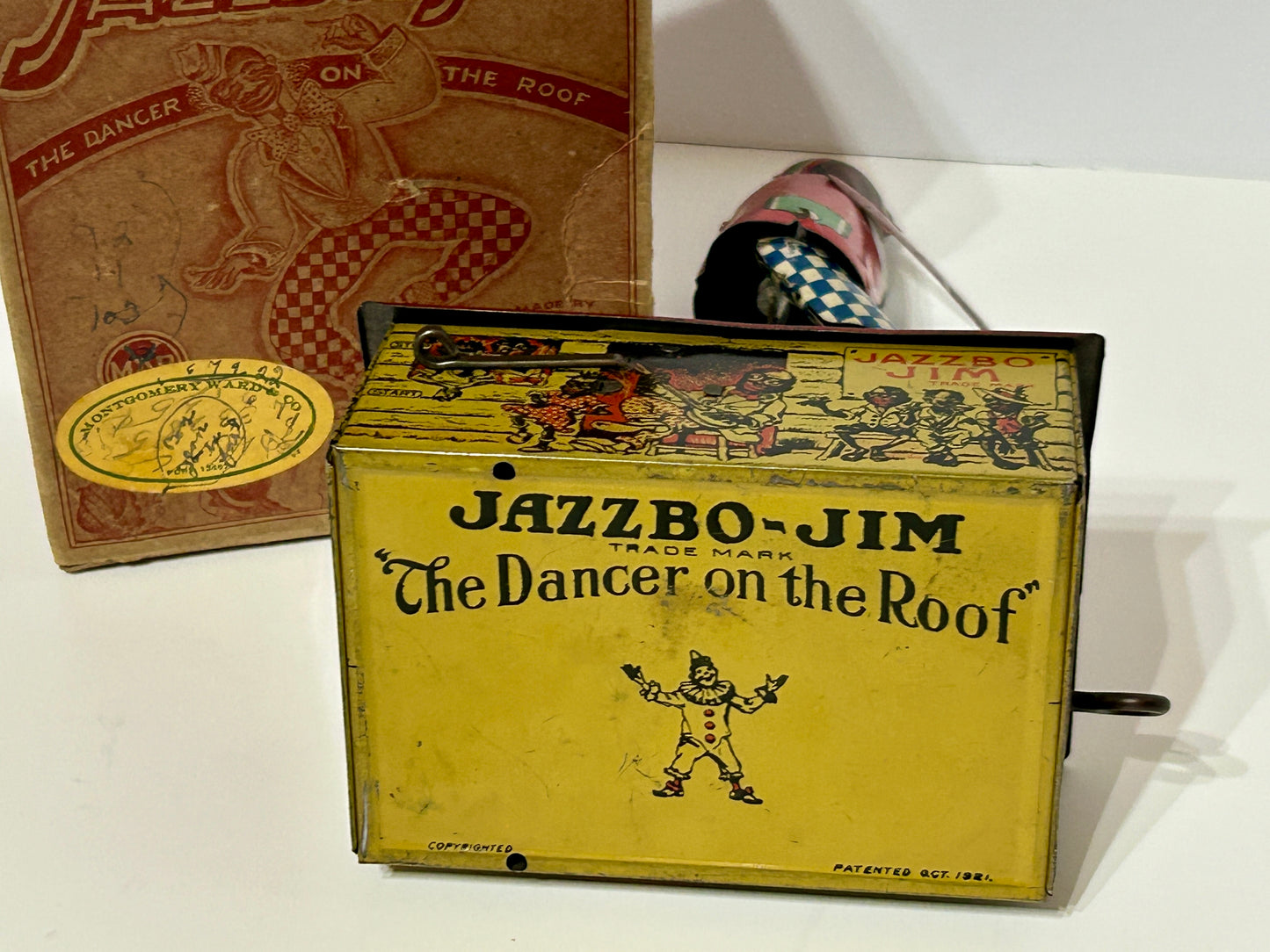 JAZZBO JIM WIND UP TIN TOY BY MARX WITH BOX