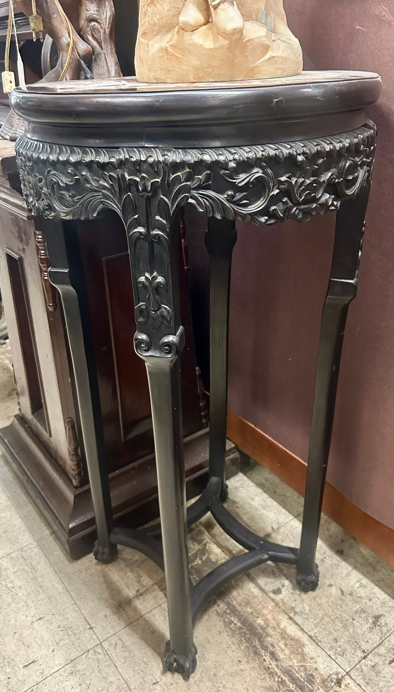 ANTIQUE CHINESE CARVED STAND