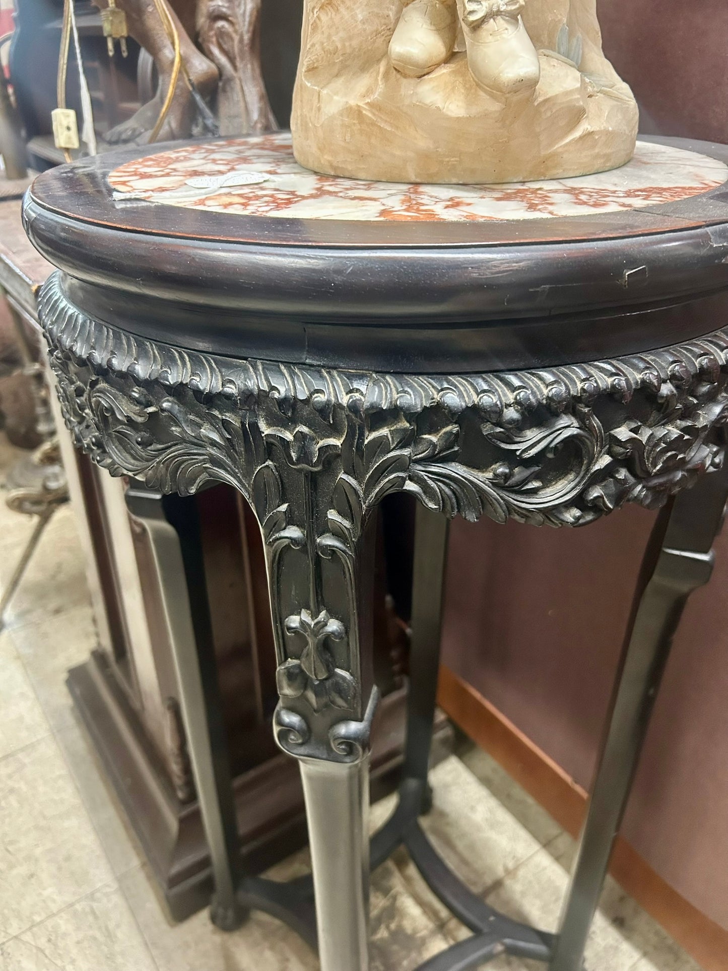 ANTIQUE CHINESE CARVED STAND