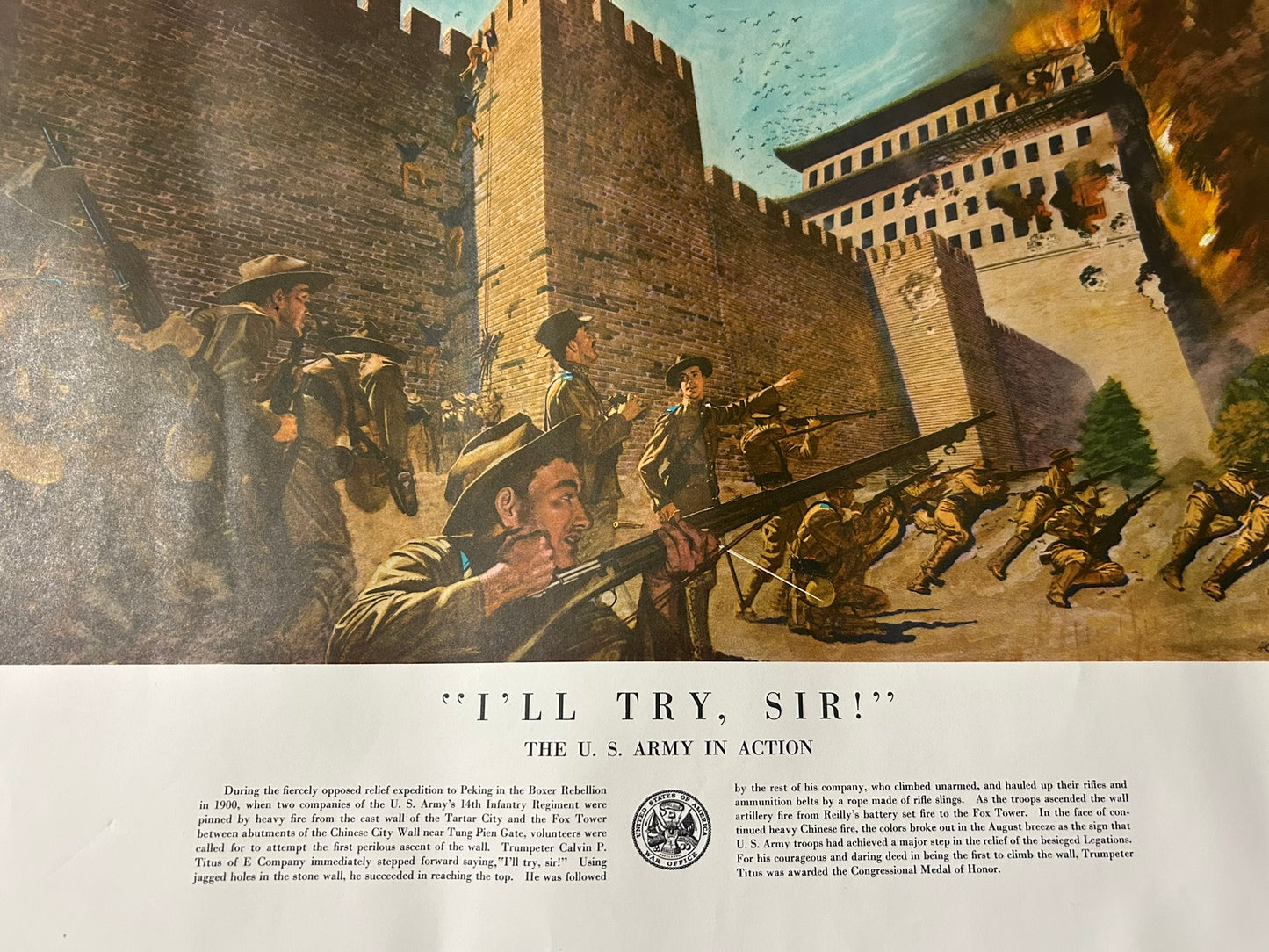 ARMY HISTORIC BATTLE SCENES POSTERS