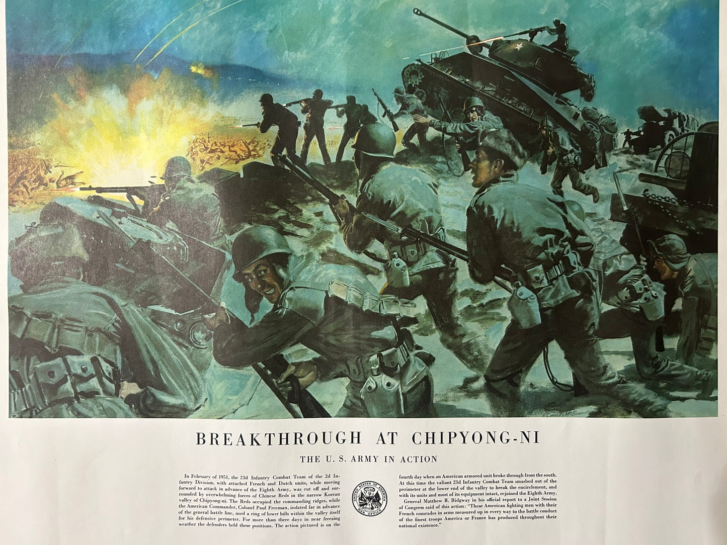 ARMY HISTORIC BATTLE SCENES POSTERS