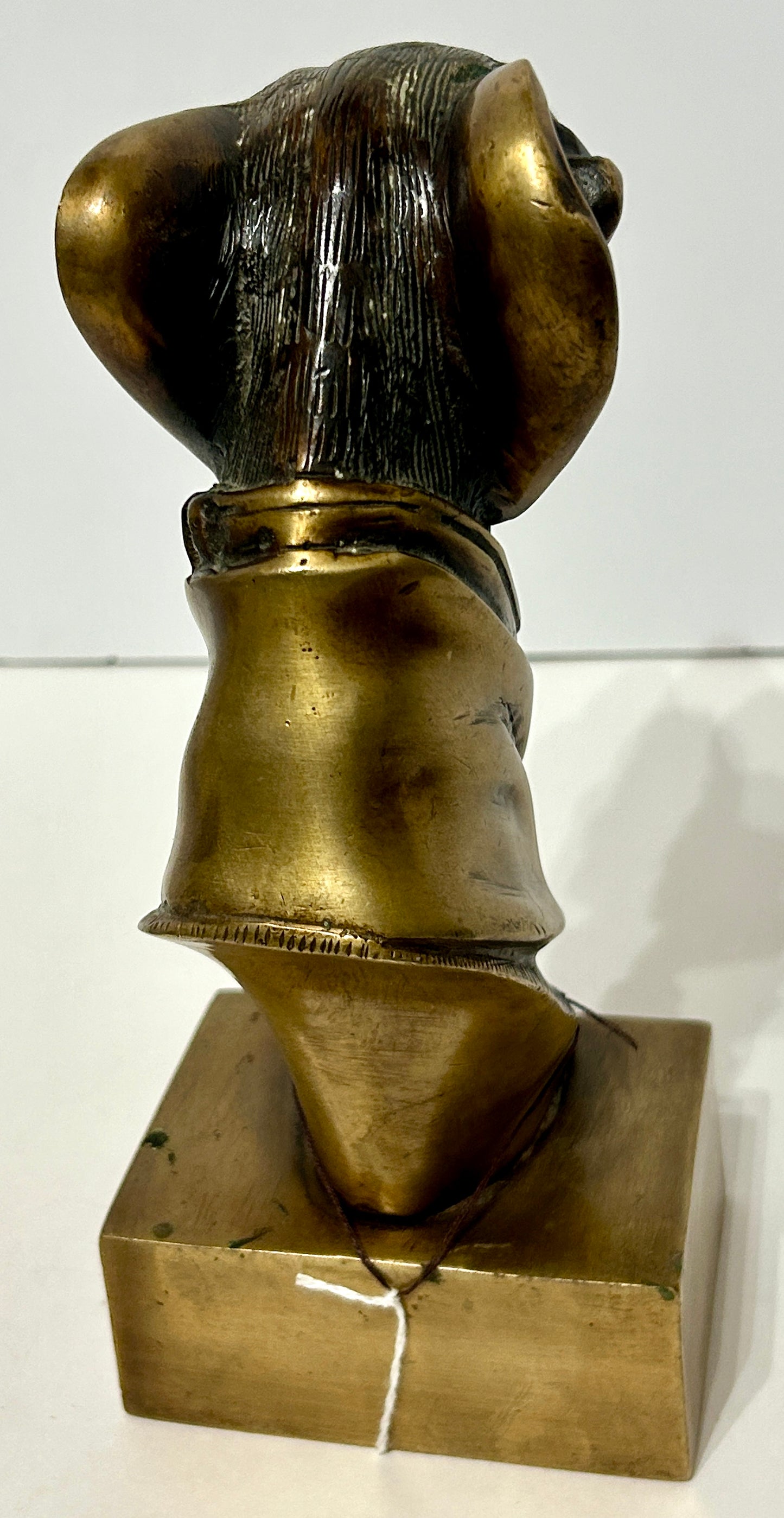 GREYHOUND BRONZE DOG HEAD STATUE