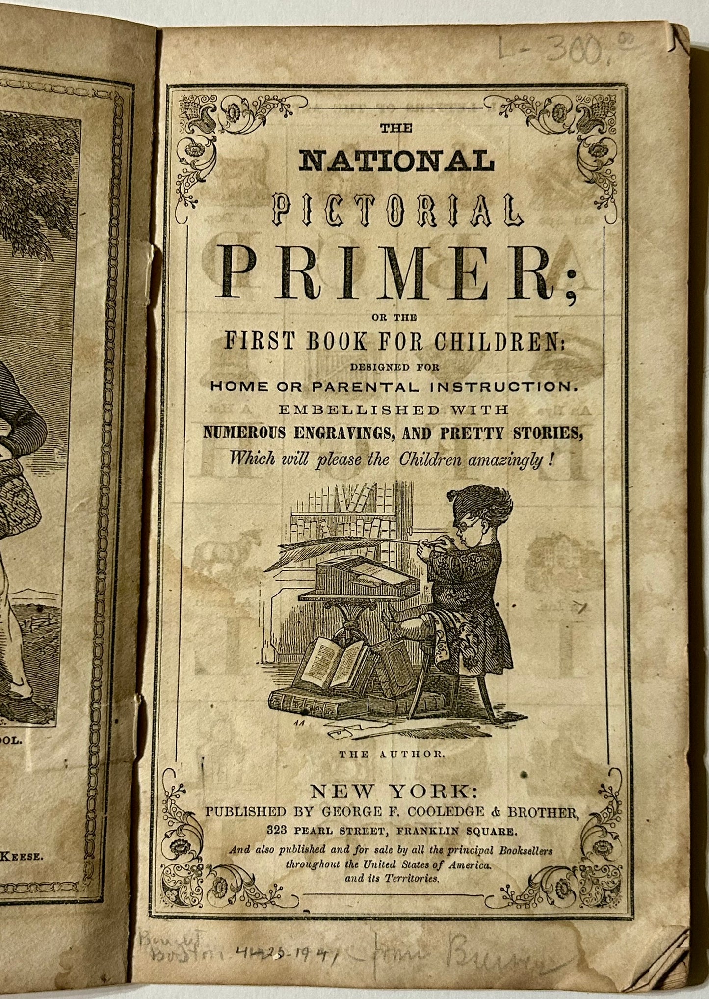 THE NATIONAL PICTORIAL PRIMER 1850 BOOKLET