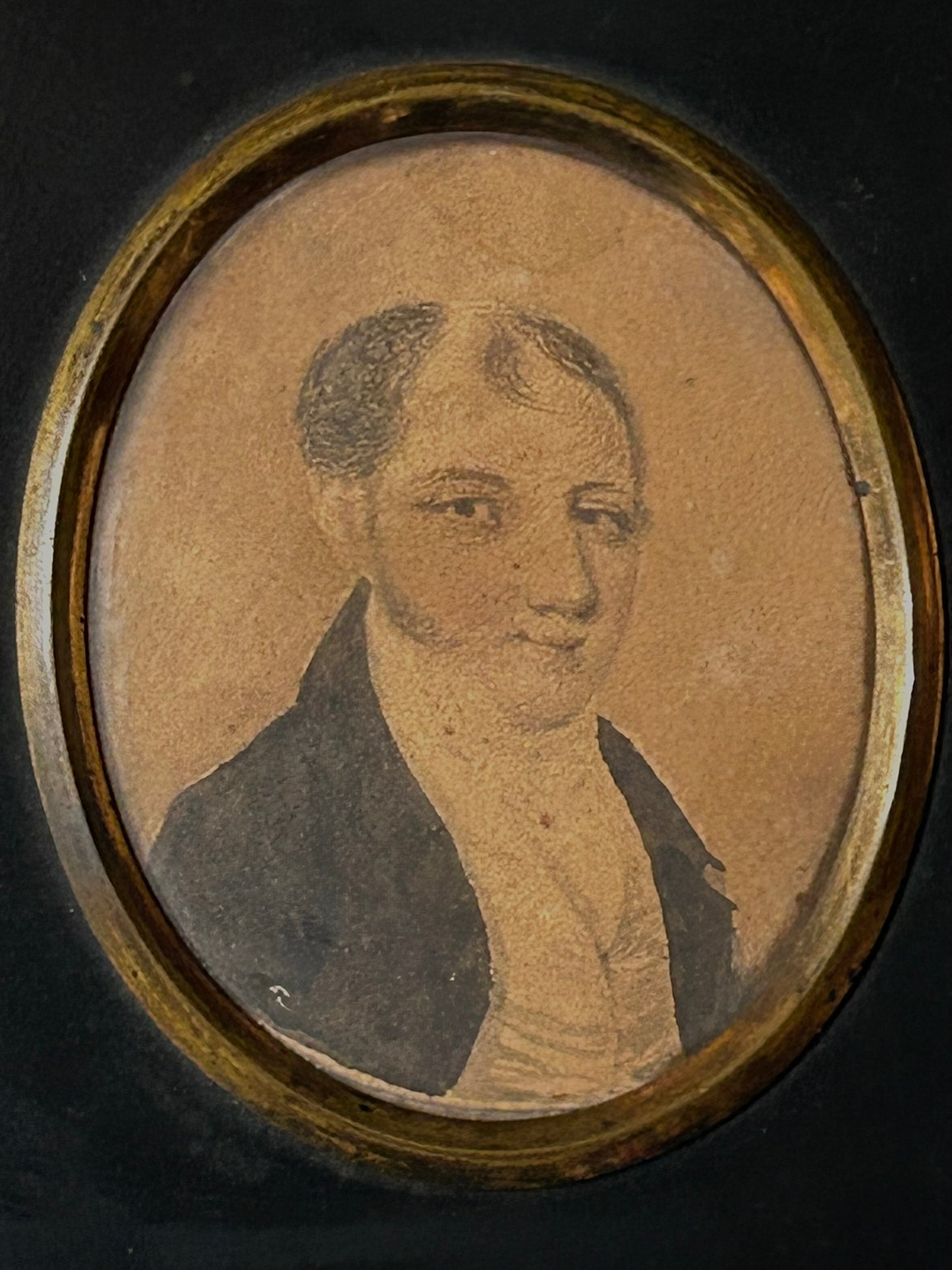 ANTIQUE PORTRAIT MINIATURE PAINTING IDENTIFIED